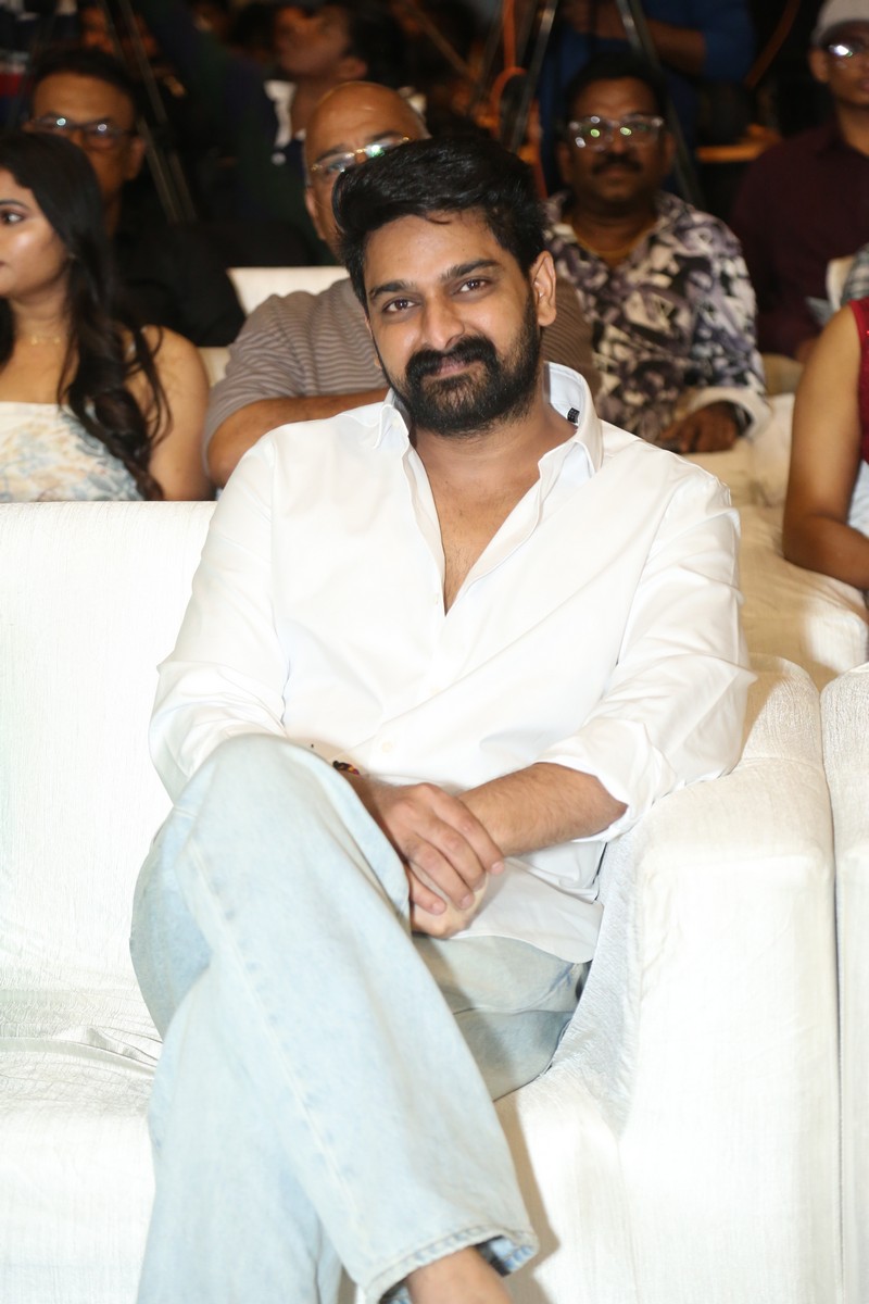 Naga Shaurya seated at Bad Boy Karthik pre release event