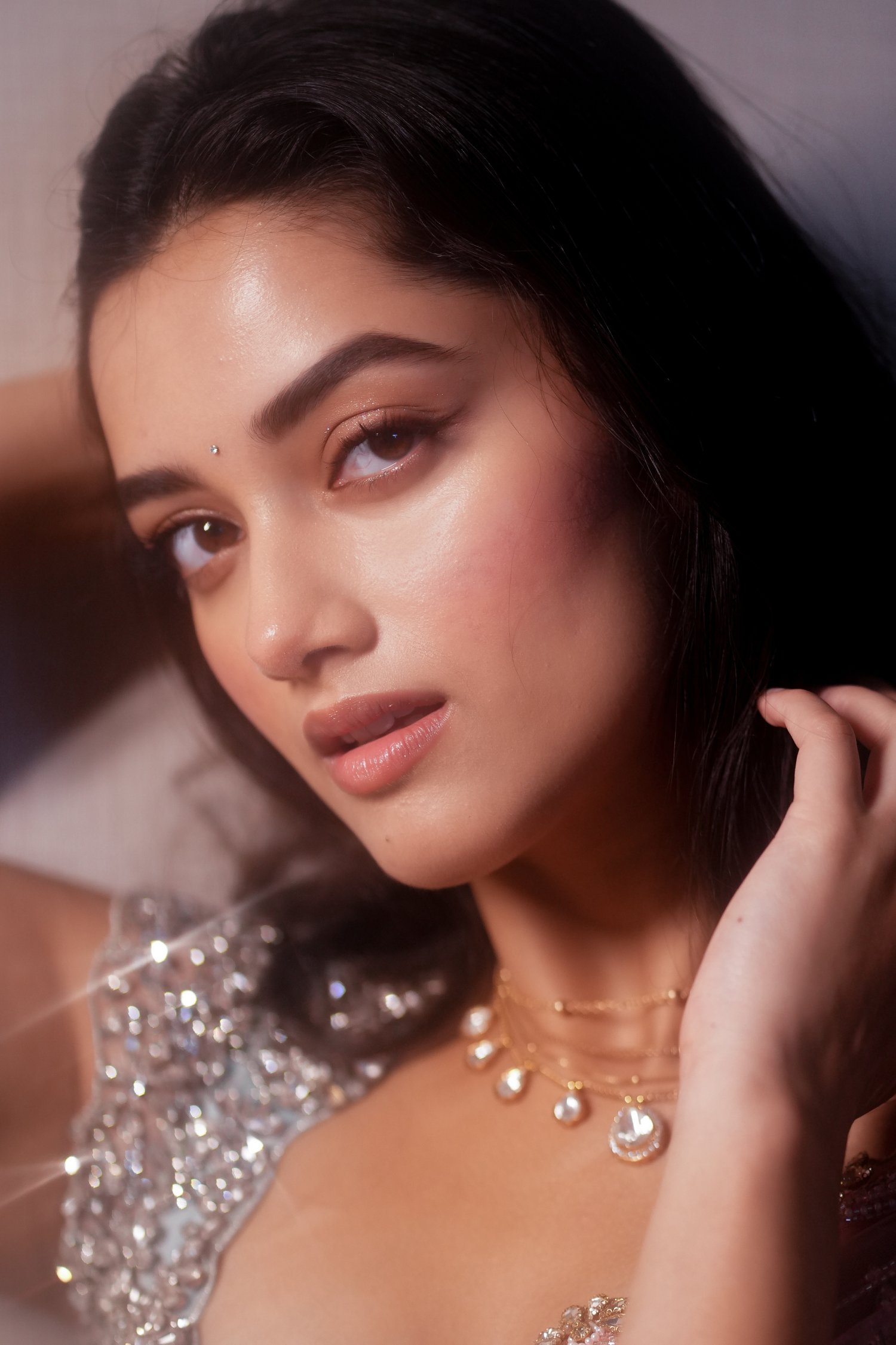 Bhagyashri Borse sparkling outfit elegant glamorous look