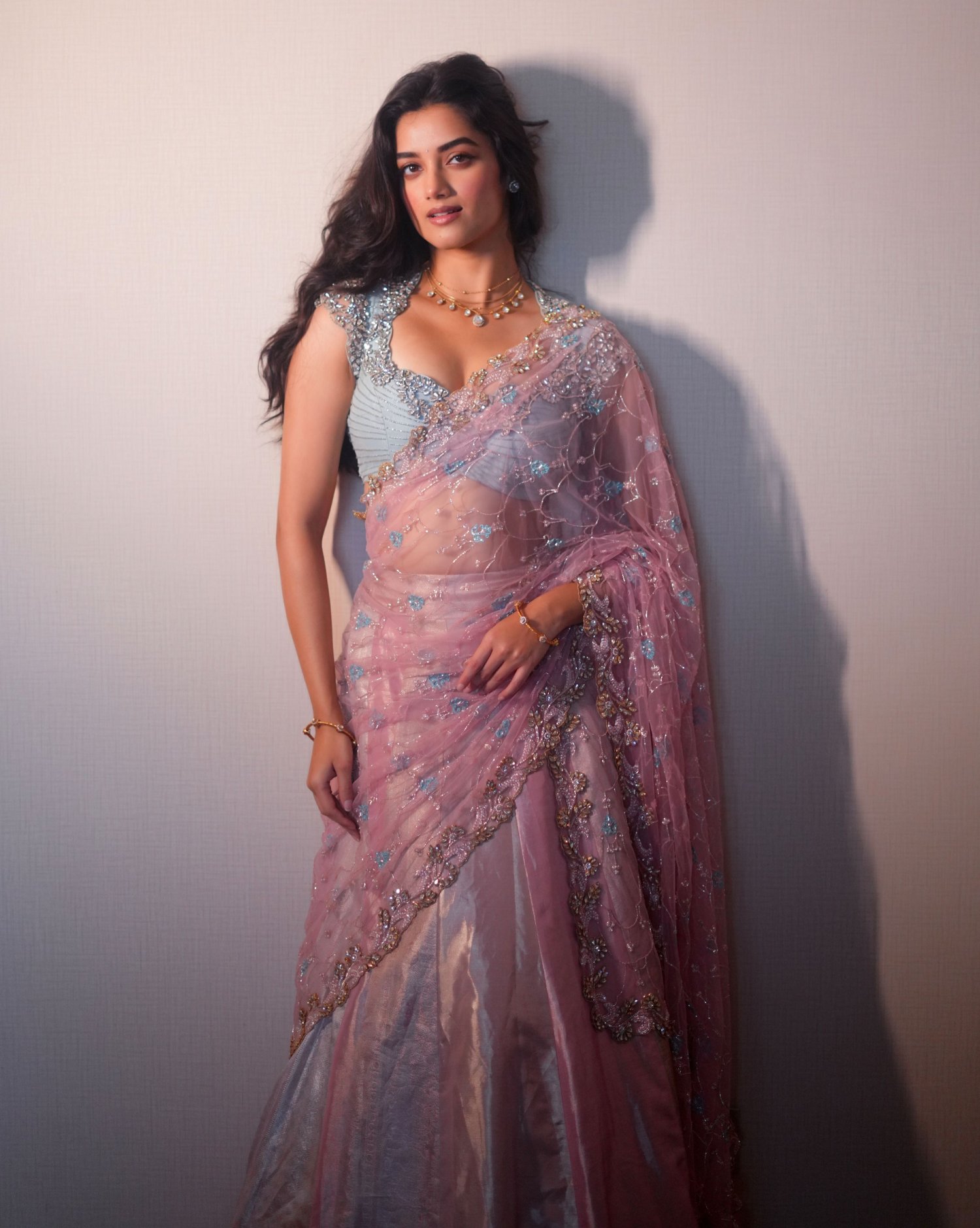 Bhagyashri Borse saree elegant poised stylish look