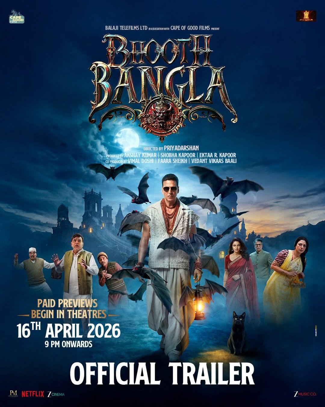 Bhooth Bangla movie trailer release poster scene