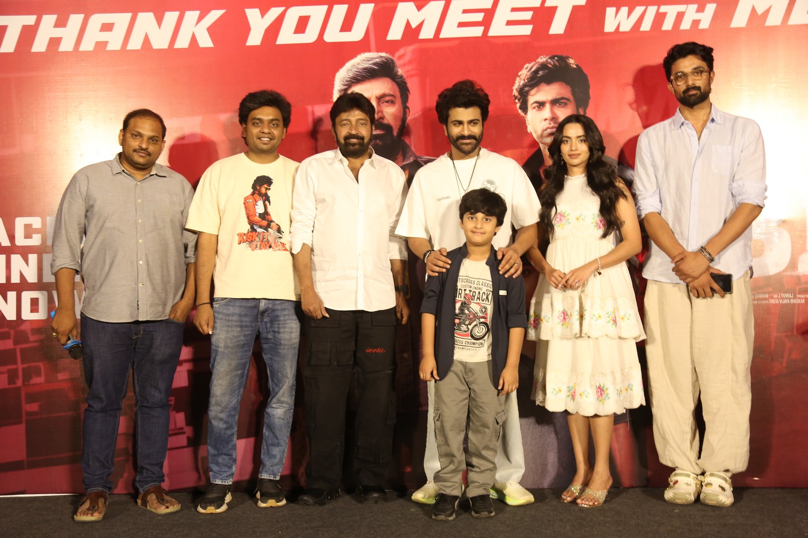 Biker movie team group photo press meet