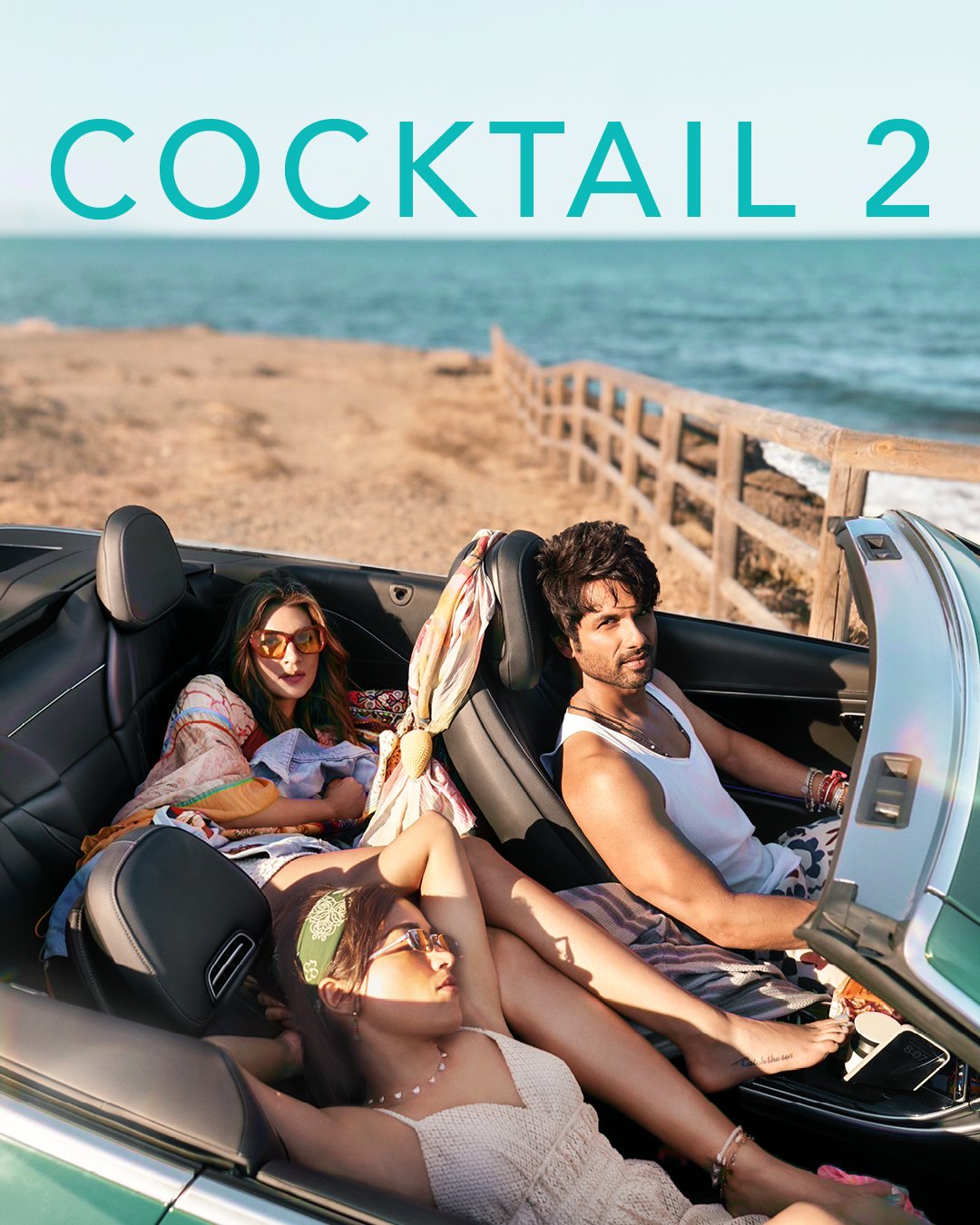 Cocktail 2 poster with Shahid Rashmika Kriti