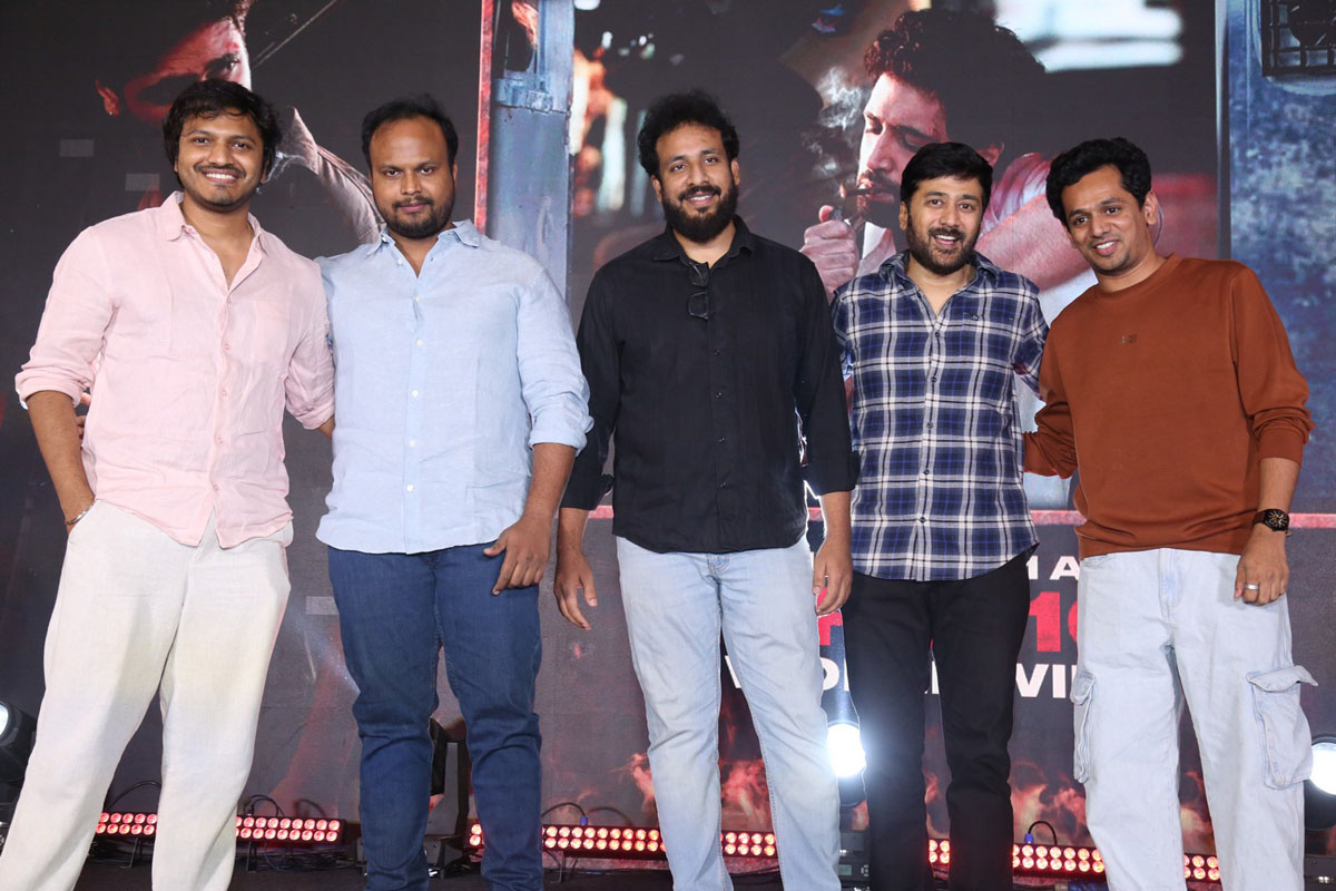 Directors group posing at Dacoit pre release event