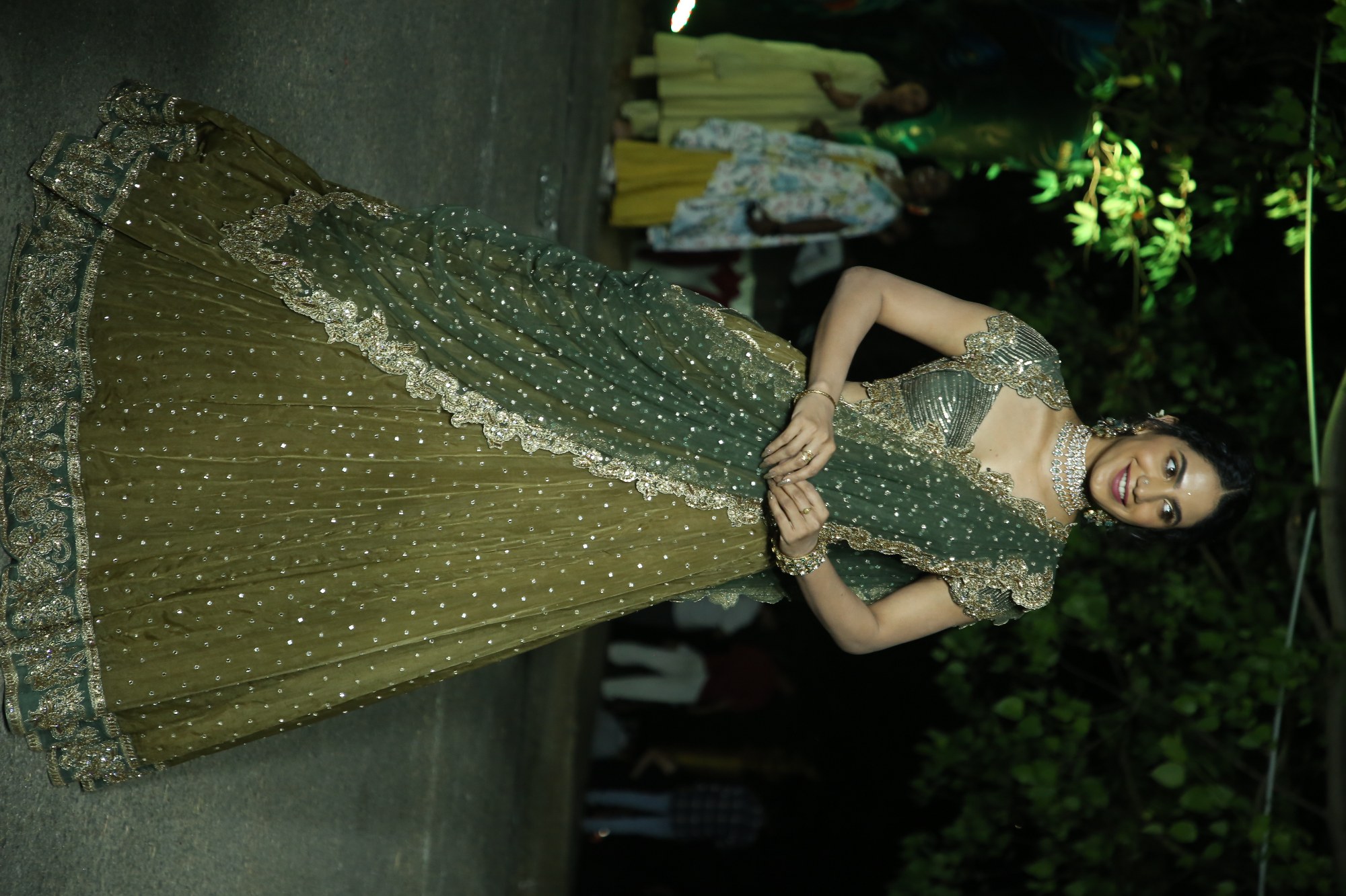 Deepa Thomas in stylish traditional attire with subtle sparkle