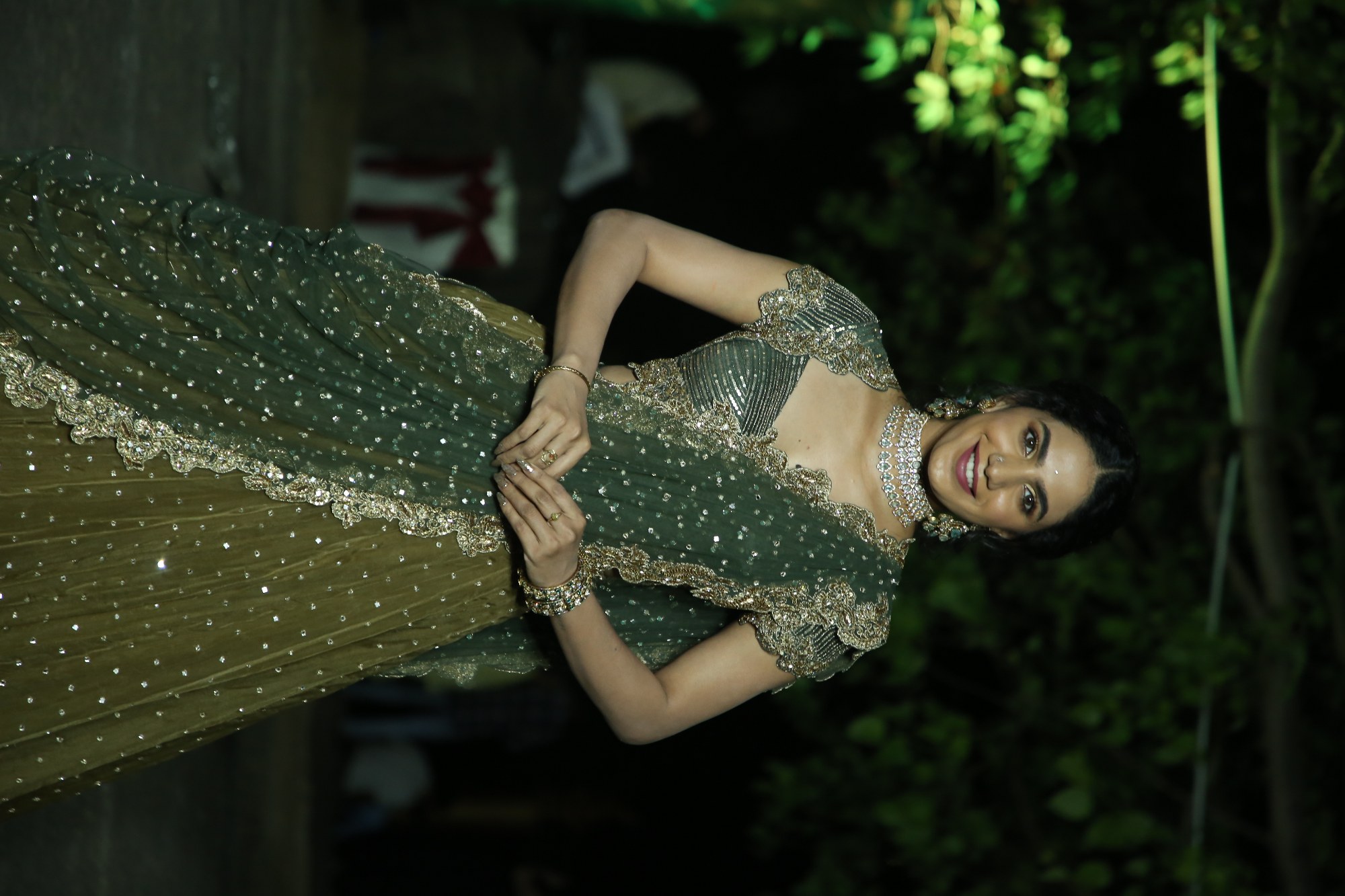 Deepa Thomas in elegant saree with sparkling traditional look