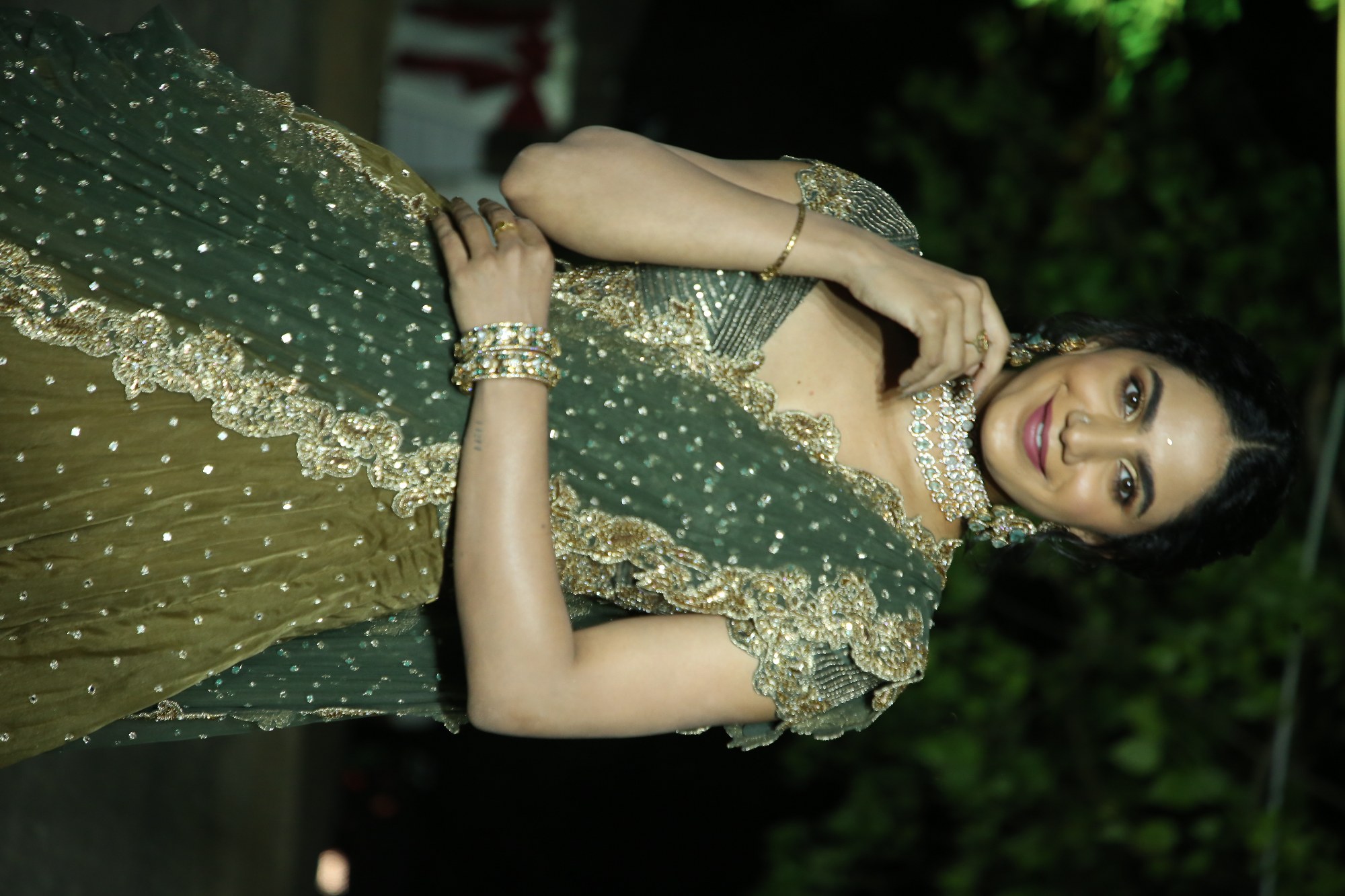 Deepa Thomas in traditional outfit with dazzling elegant style
