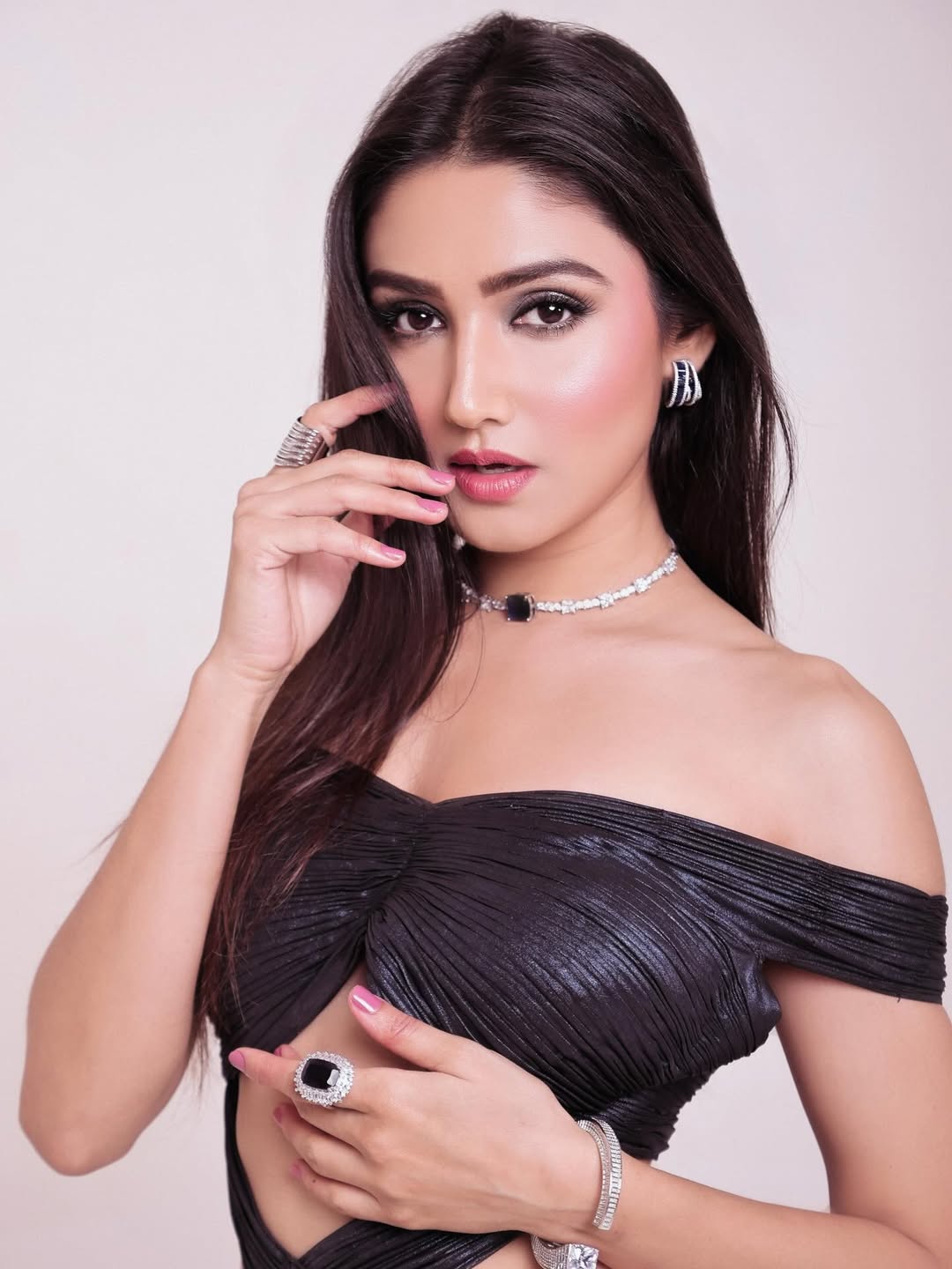 Donal Bisht black outfit elegant edgy stylish look