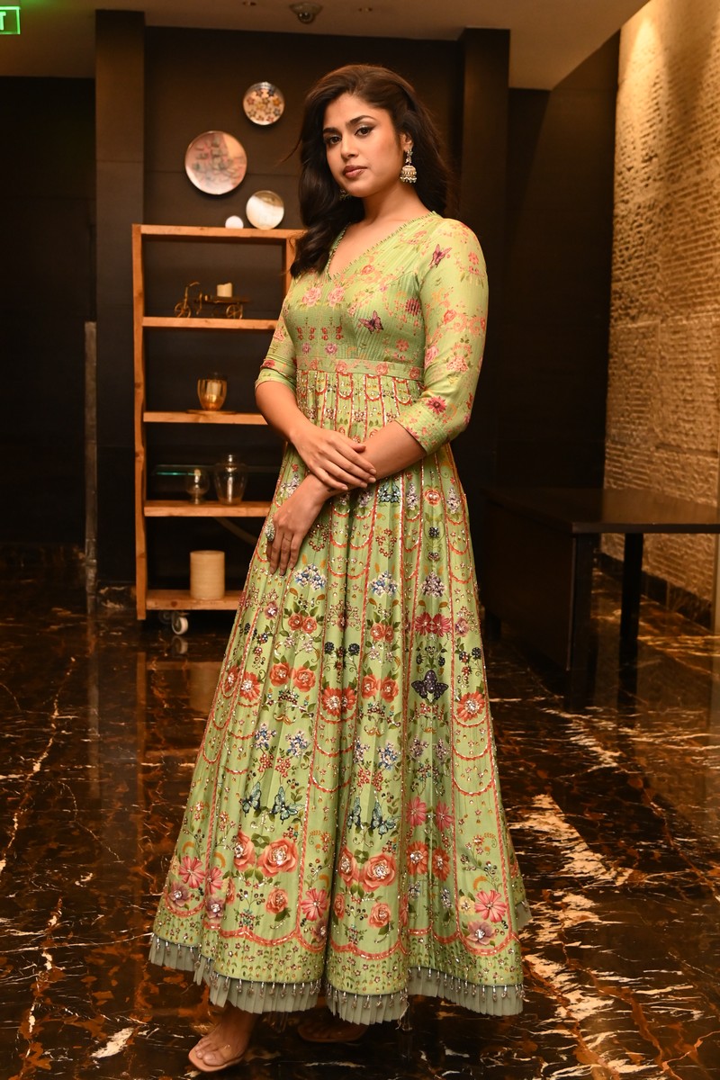 Faria Abdullah floral gown elegant garden party fashion look