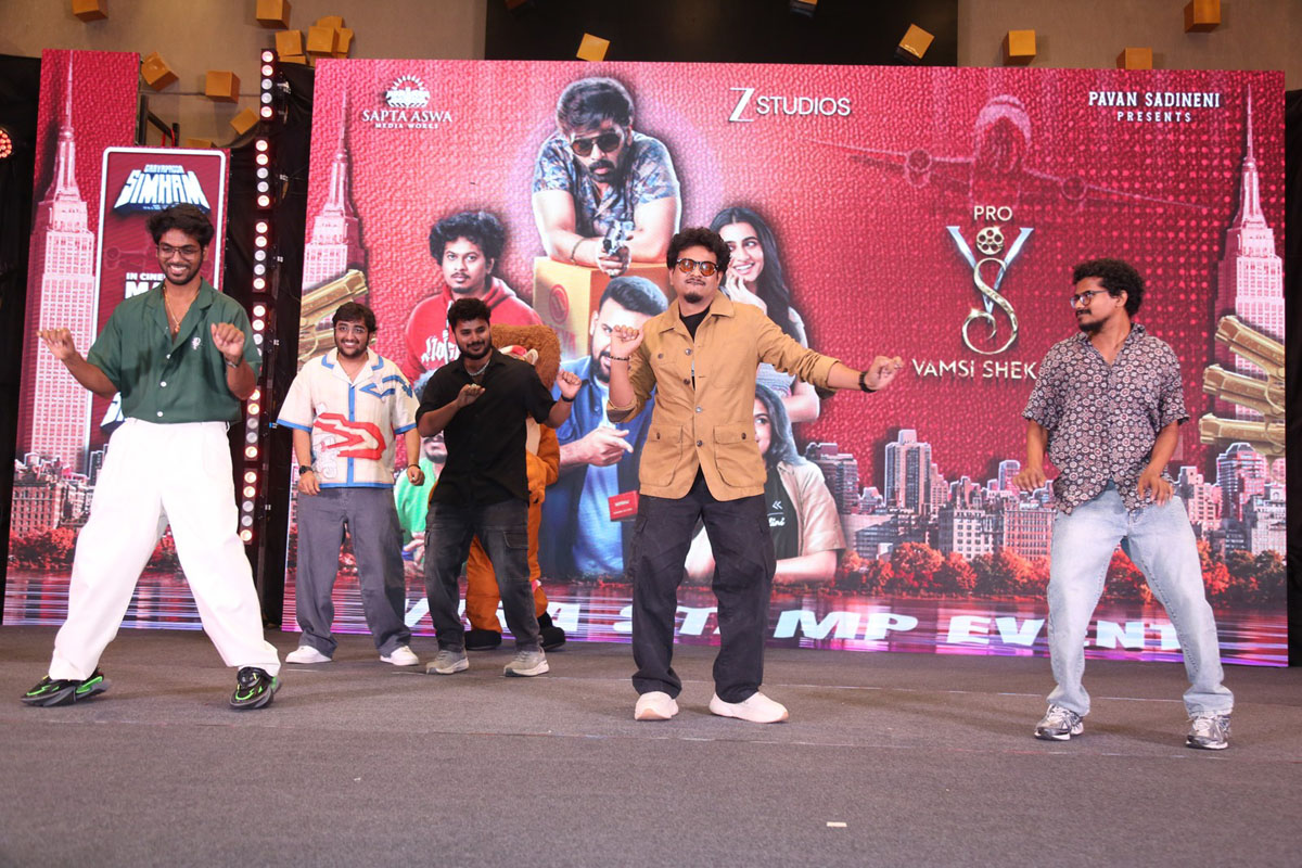 film team dancing on stage event