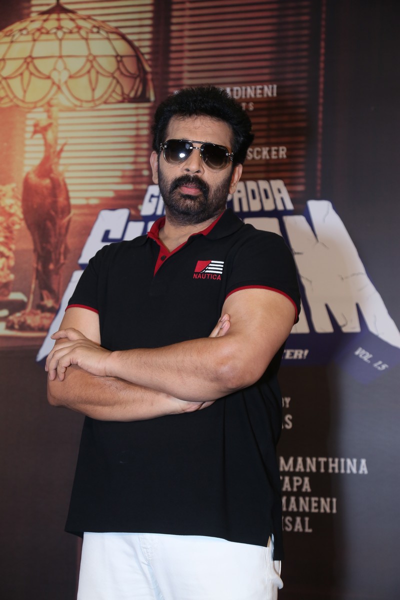 JD Chakravarthy stylish pose at movie press event