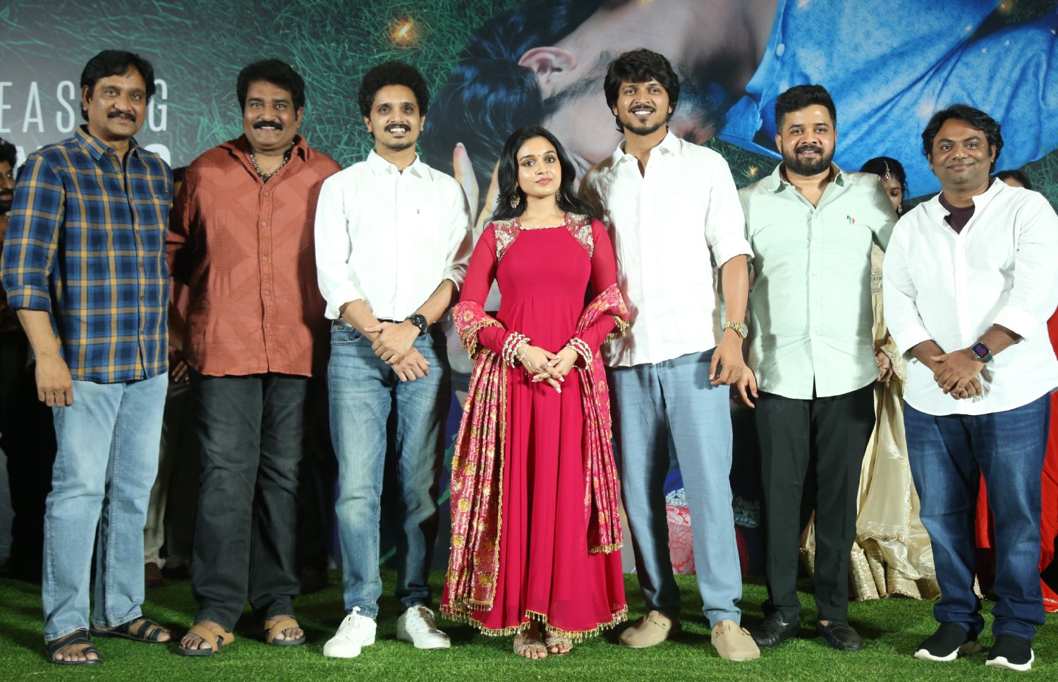 Godari Gattupaina cast and crew posing at trailer launch