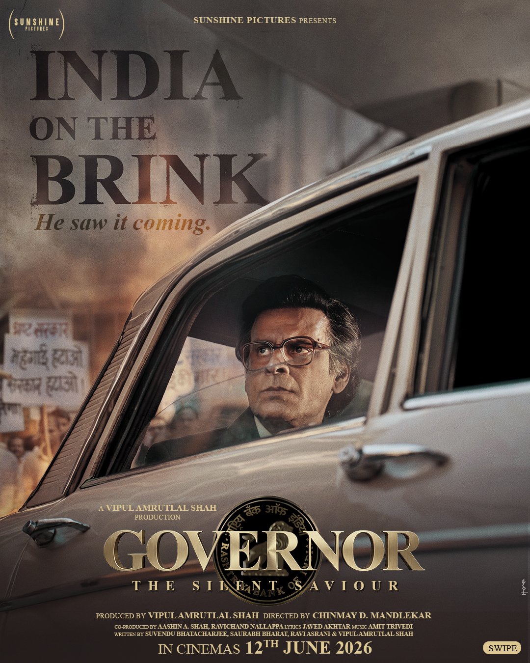 Dramatic poster highlighting a lone hero in Governor The Silent Saviour