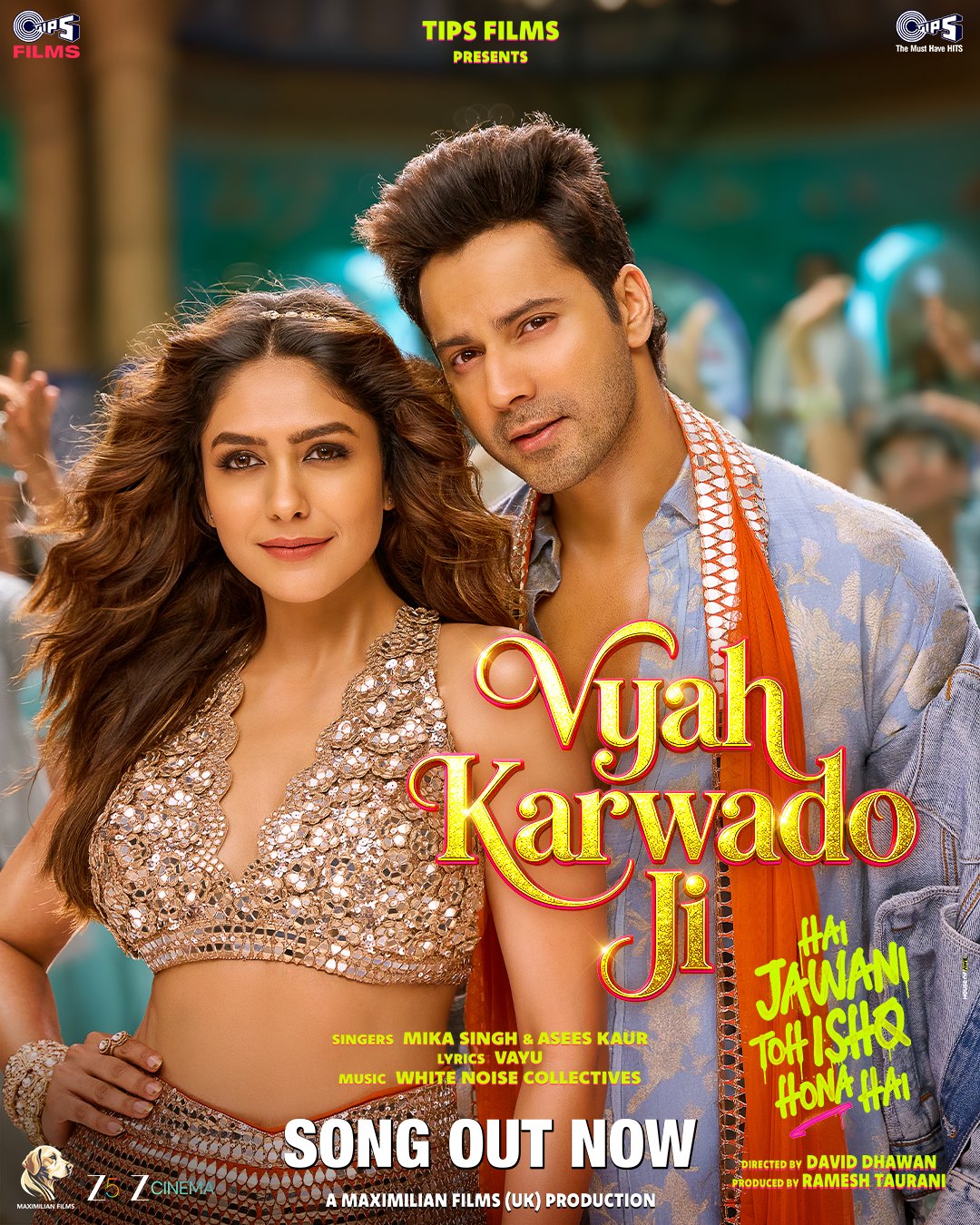 Vyah Karwado Ji song still Varun Dhawan dance scene