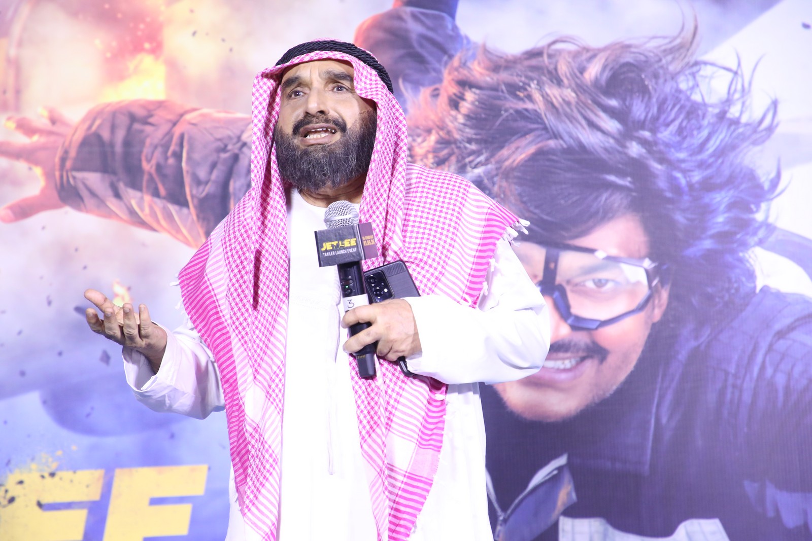 Gundu Sudarshan speaking at JETLEE trailer launch