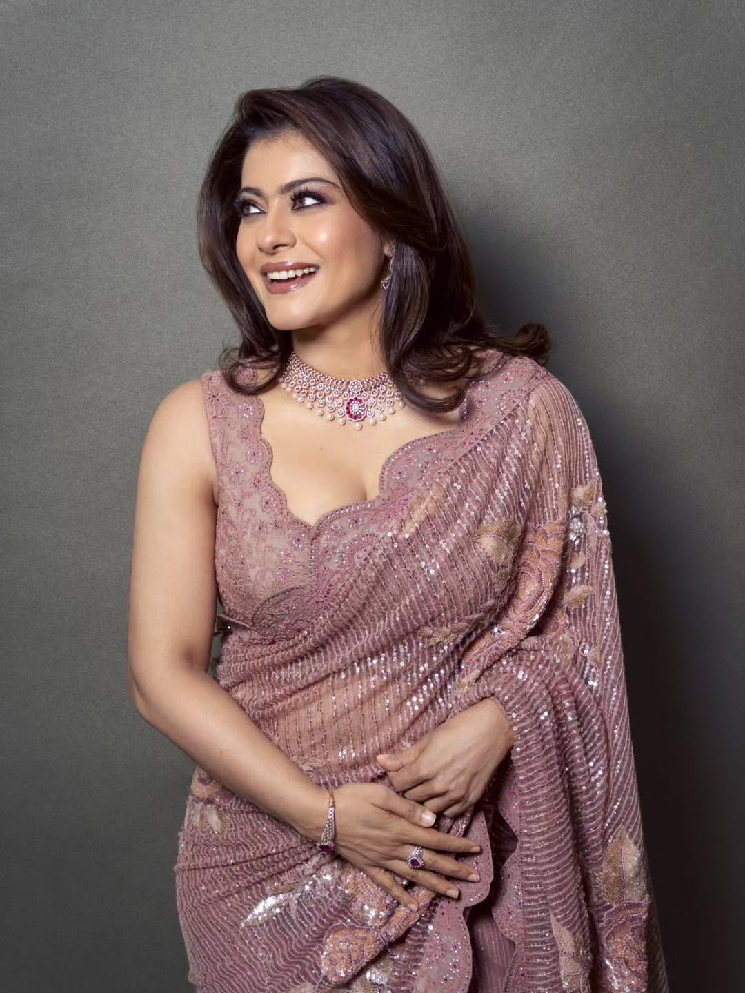 Kajol elegant saree look with radiant smile