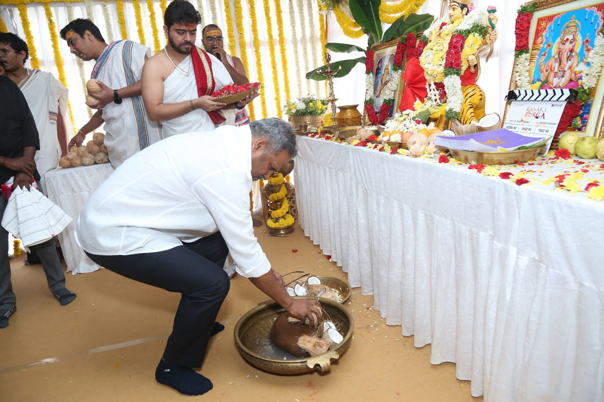 Kanaka Durga pooja setup visuals