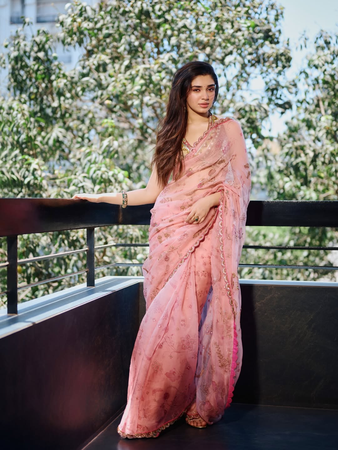 Krithi Shetty timeless saree modern twist elegant appearance