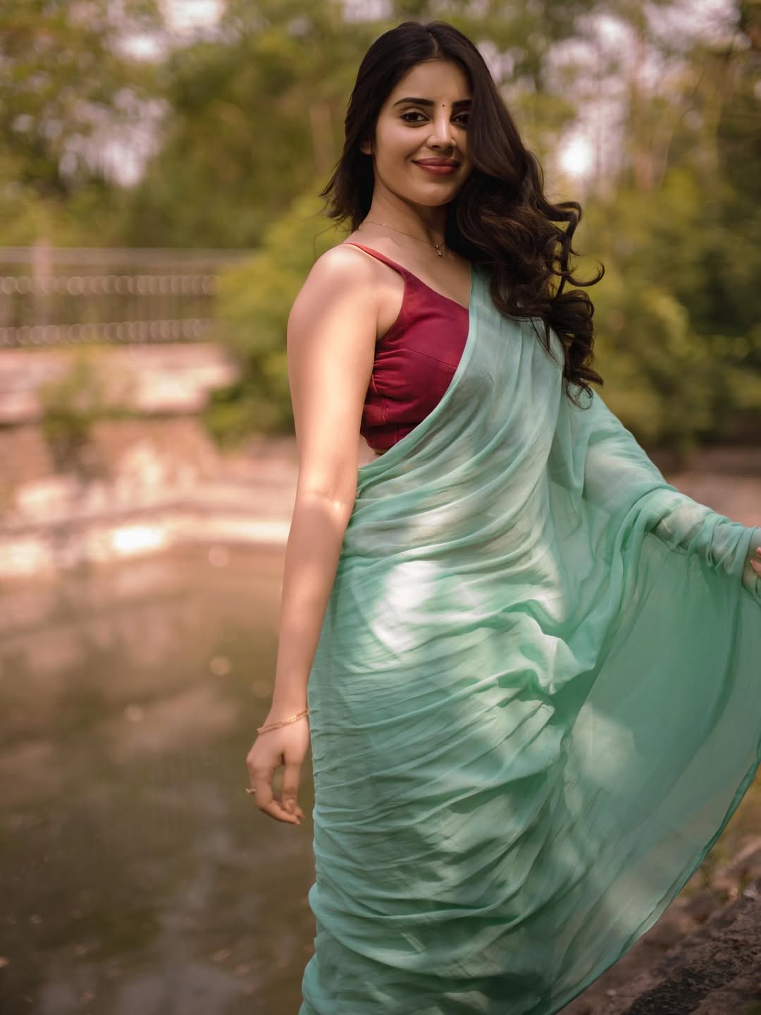 Kushita Kallapu elegant saree look with stylish sass