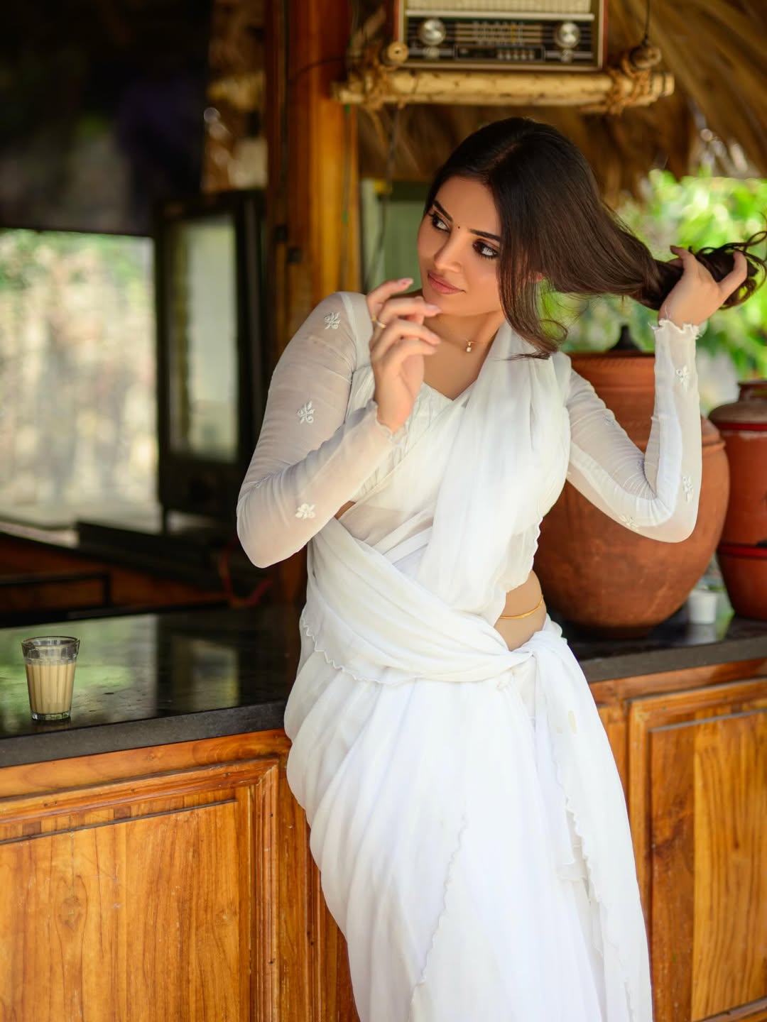 Kushita Kallapu white saree modern chic traditional style