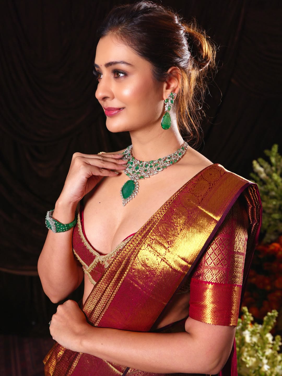 Leader Movie Actress Payal Rajput Glamour Photos With Saree