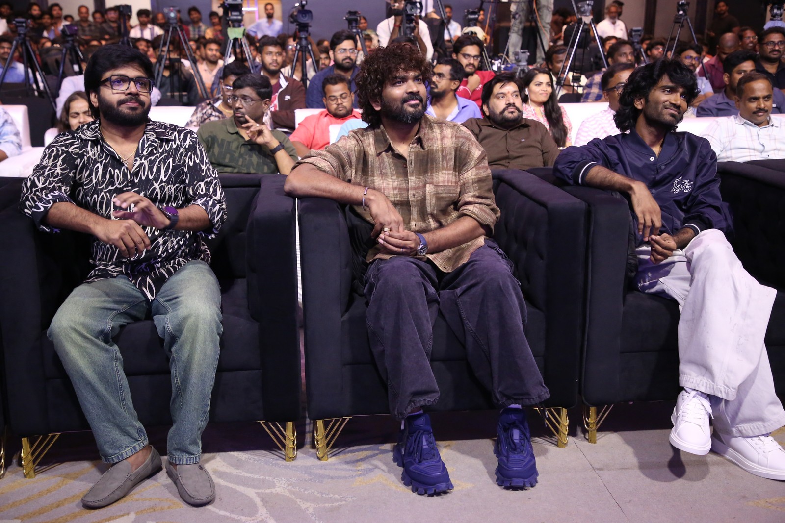 Anil Ravipudi Vignesh Shivan Pradeep seated