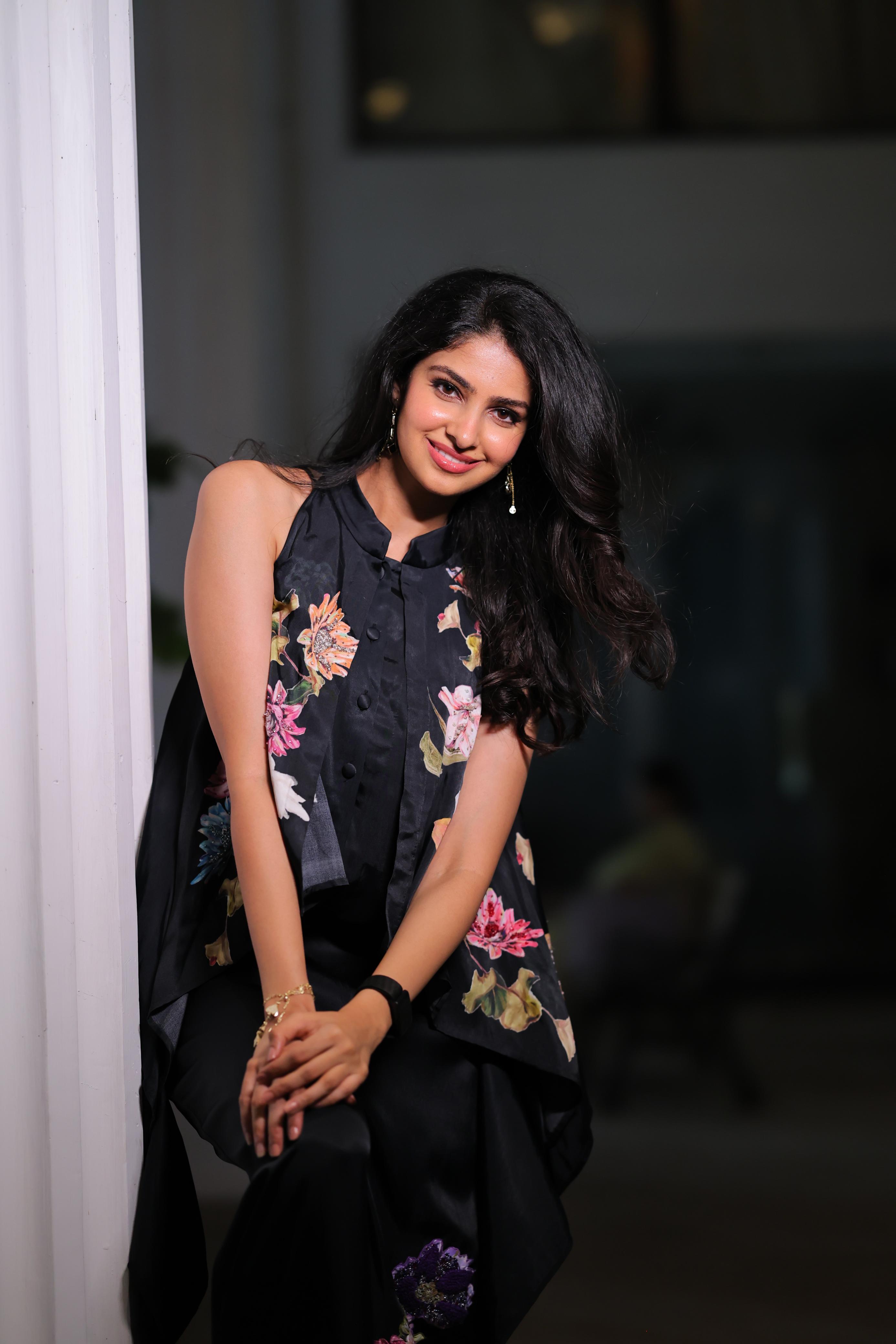 Manasa Varanasi floral outfit elegant statement stylish look