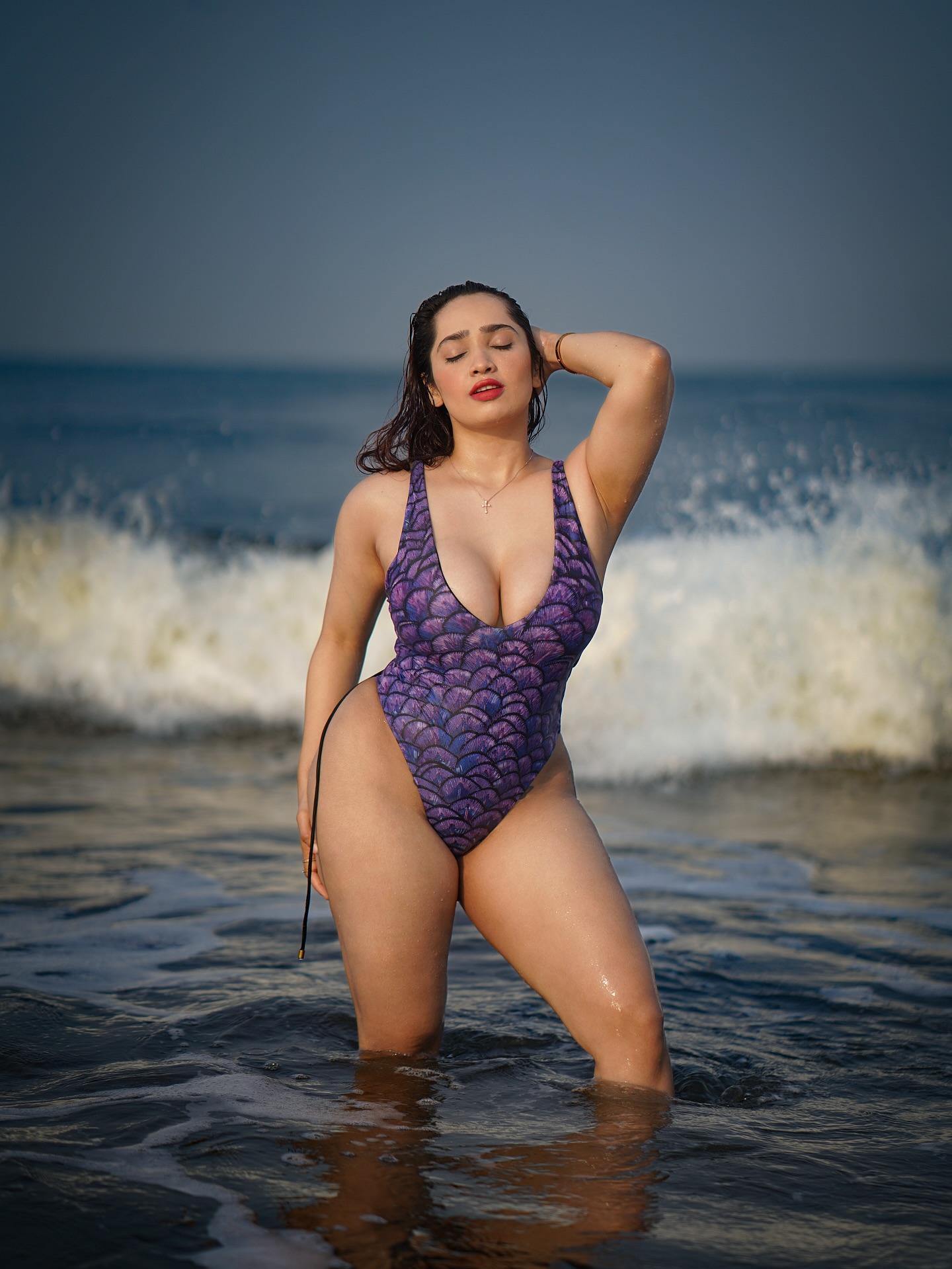 Ocean-Inspired Outfit: A Statement in Purple