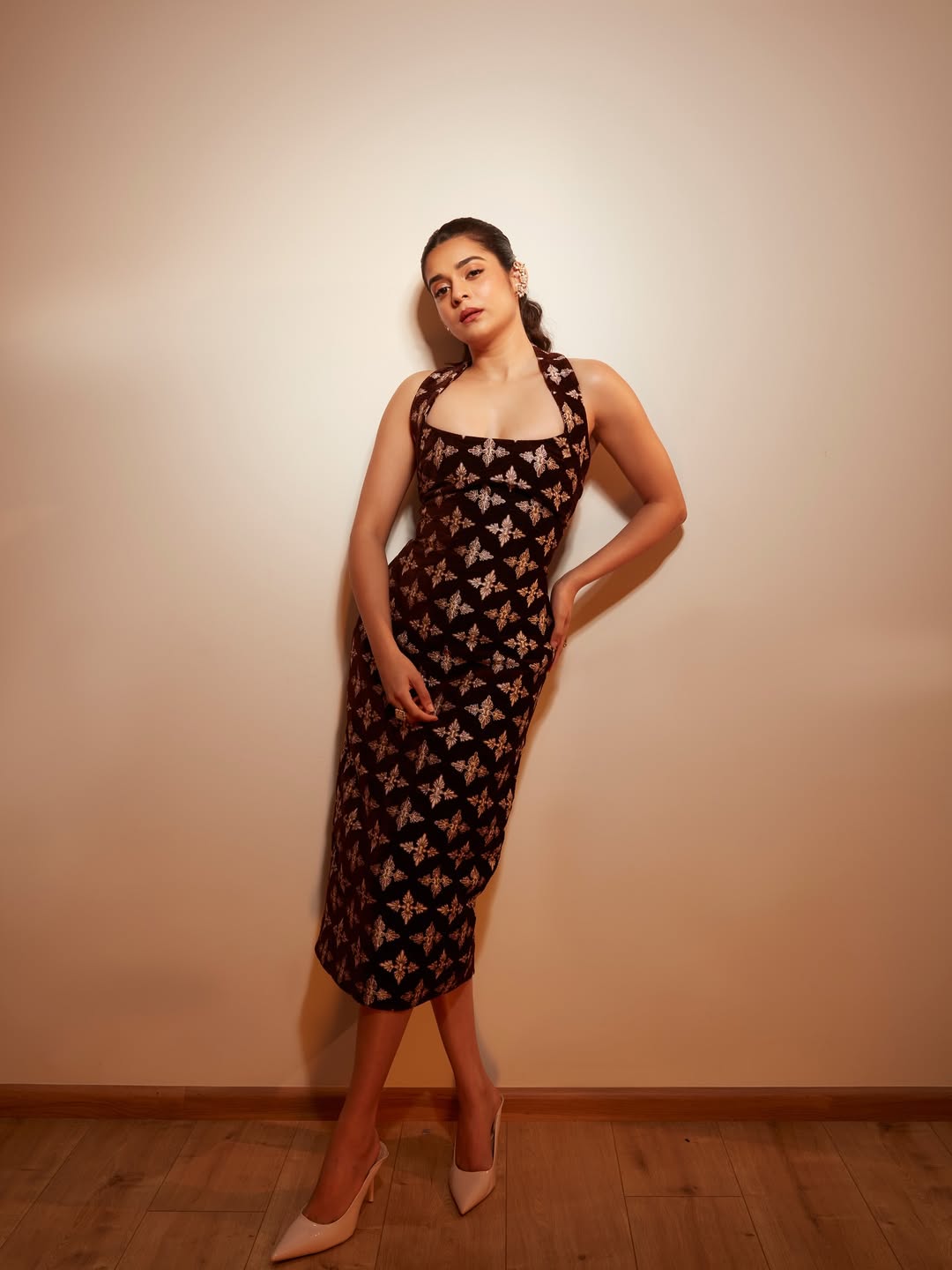 Mithila Palkar velvet dress vintage glam elegant look