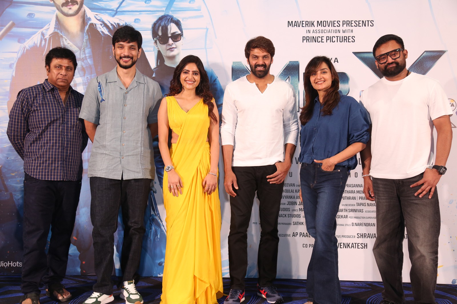 Mr X cast director producers pose for photos