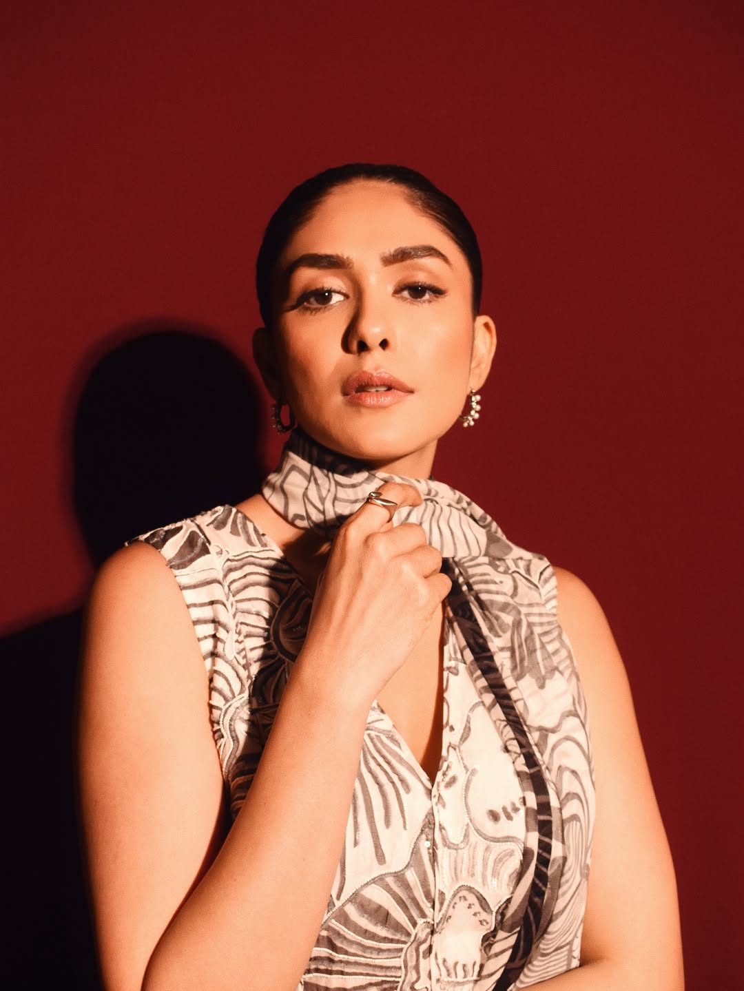 Mrunal Thakur intense gaze stylish confident pose