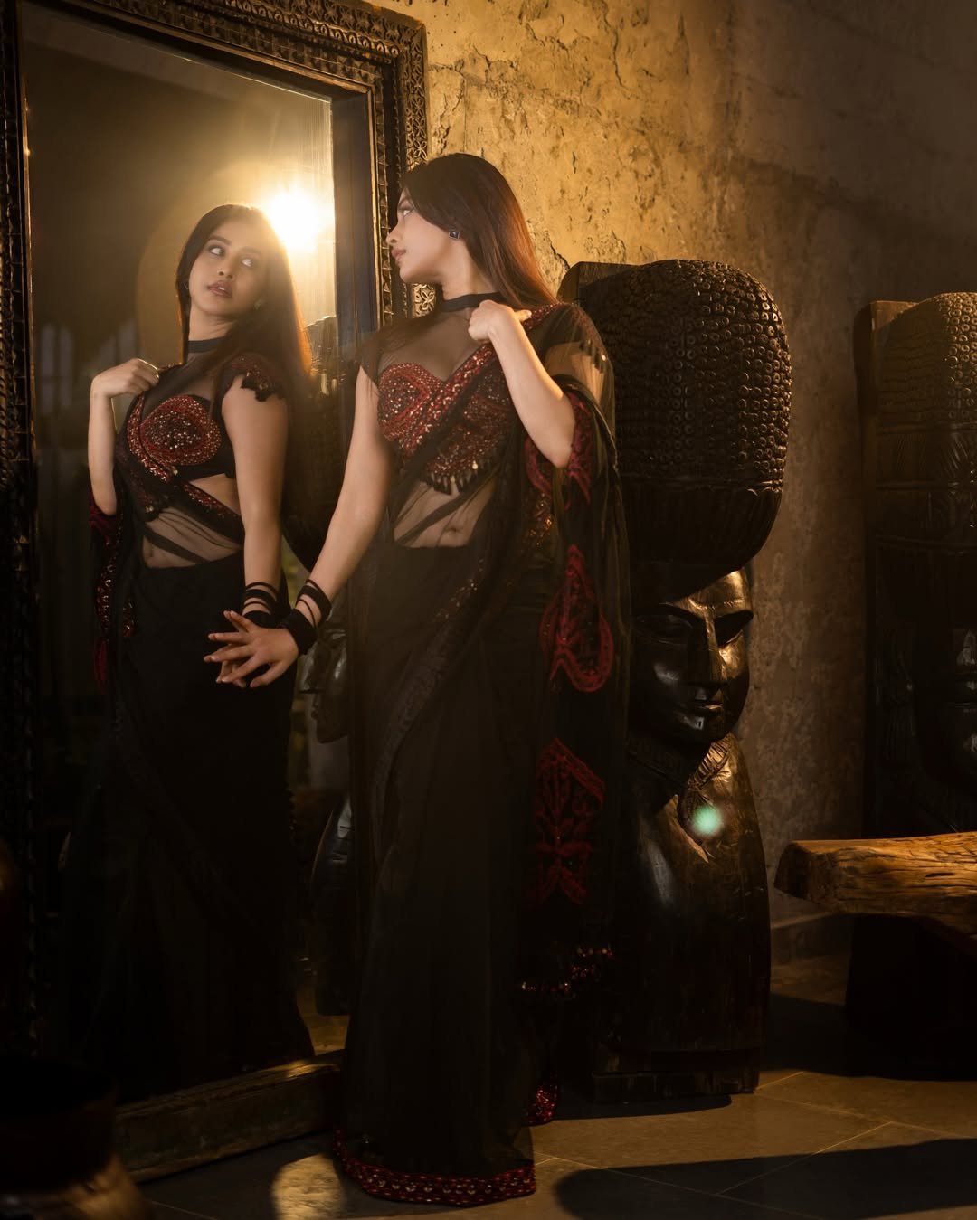 Nabha Natesh elegant stylish reflection look