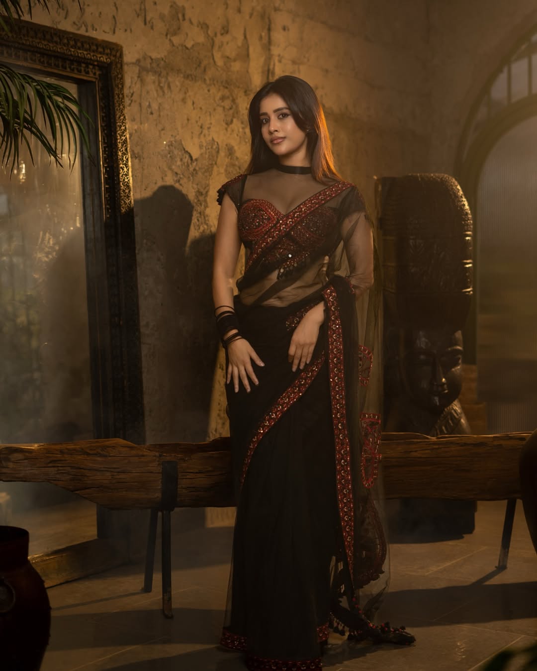 Nabha Natesh modern traditional elegant look