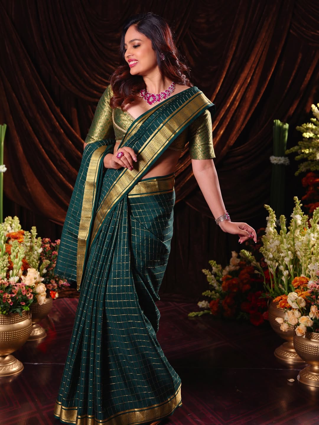 Nandita Swetha timeless saree chic elegant fashion