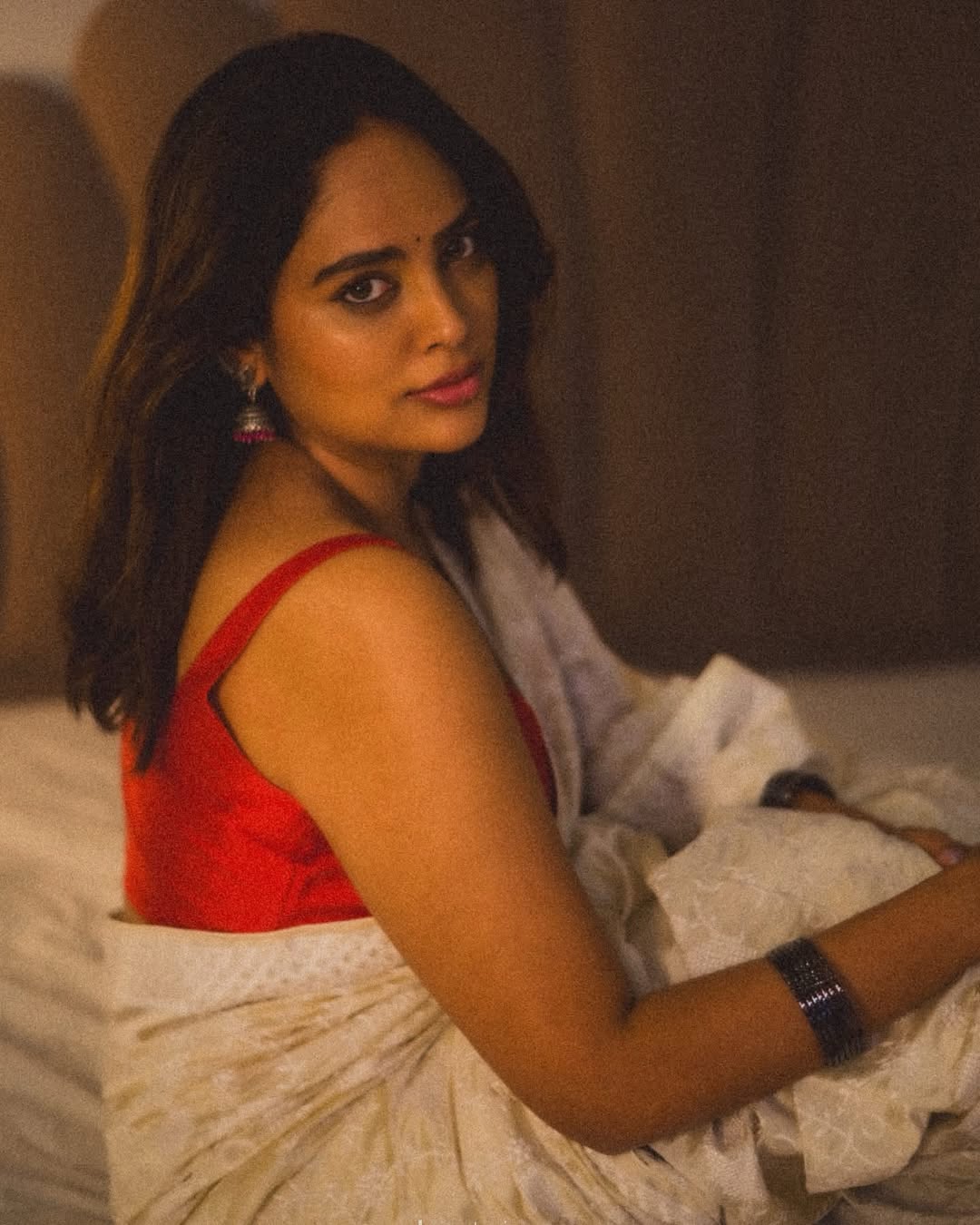Nandita Swetha in elegant saree with confident look