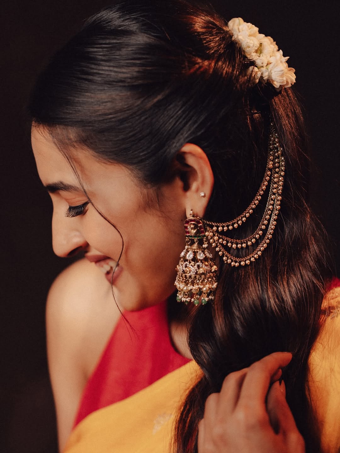 Niharika Konidela traditional outfit with sparkling elegance style