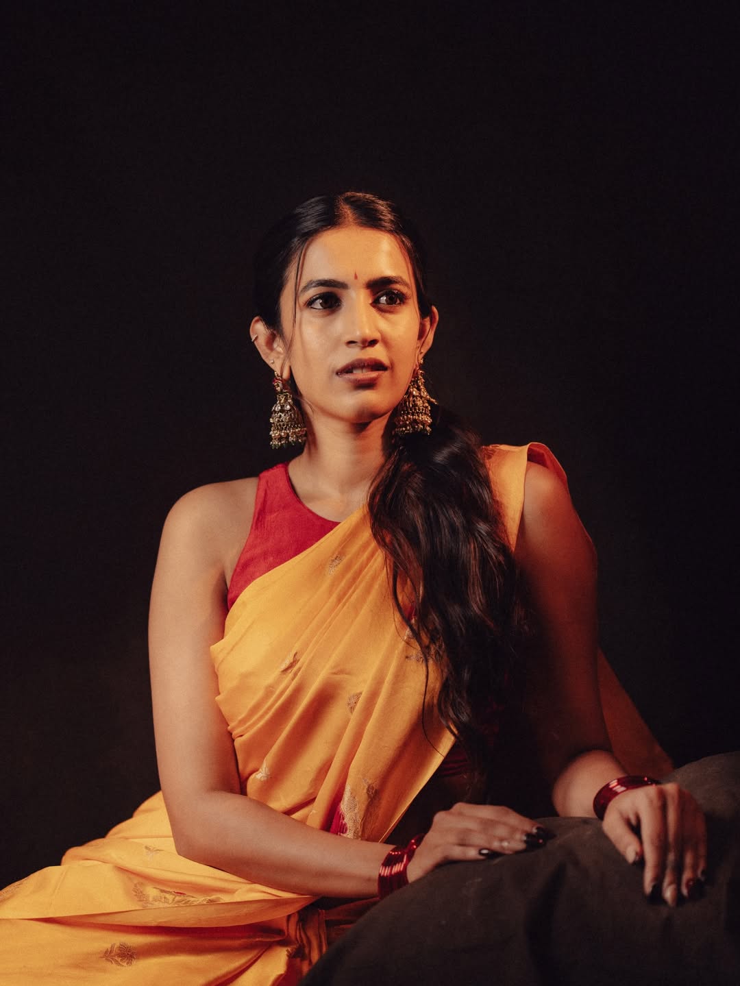 Niharika Konidela regal traditional outfit confident stylish pose