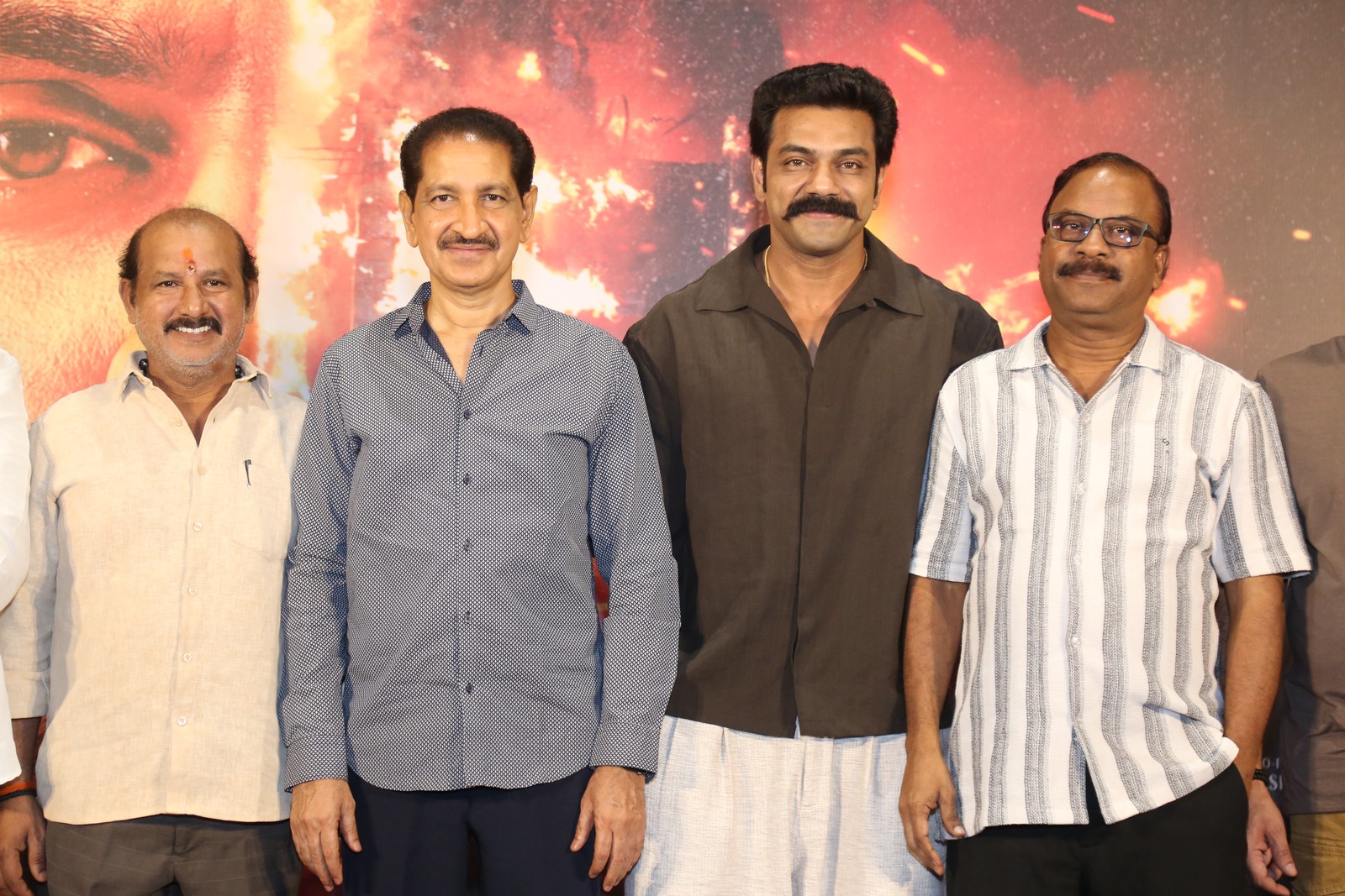 Arjun Ambati with producer and guest at press meet