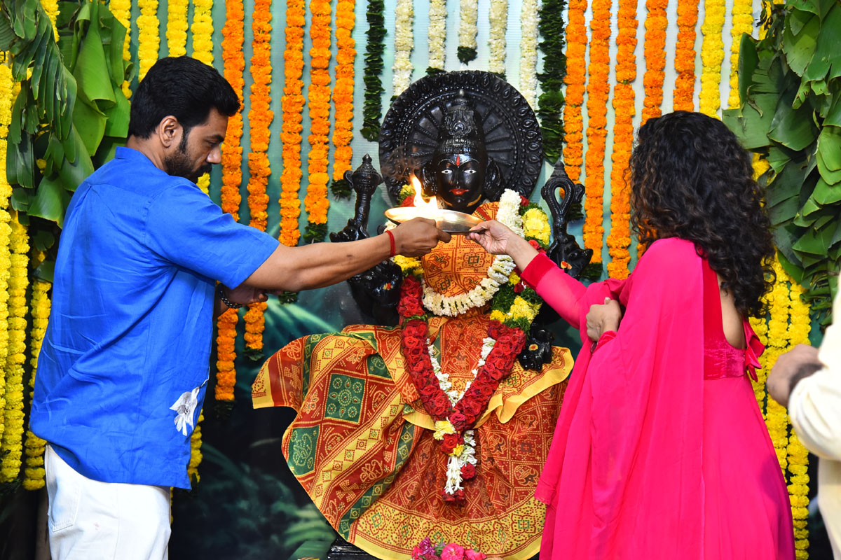 Arjun Ambati Sri Pooja performing pooja ceremony