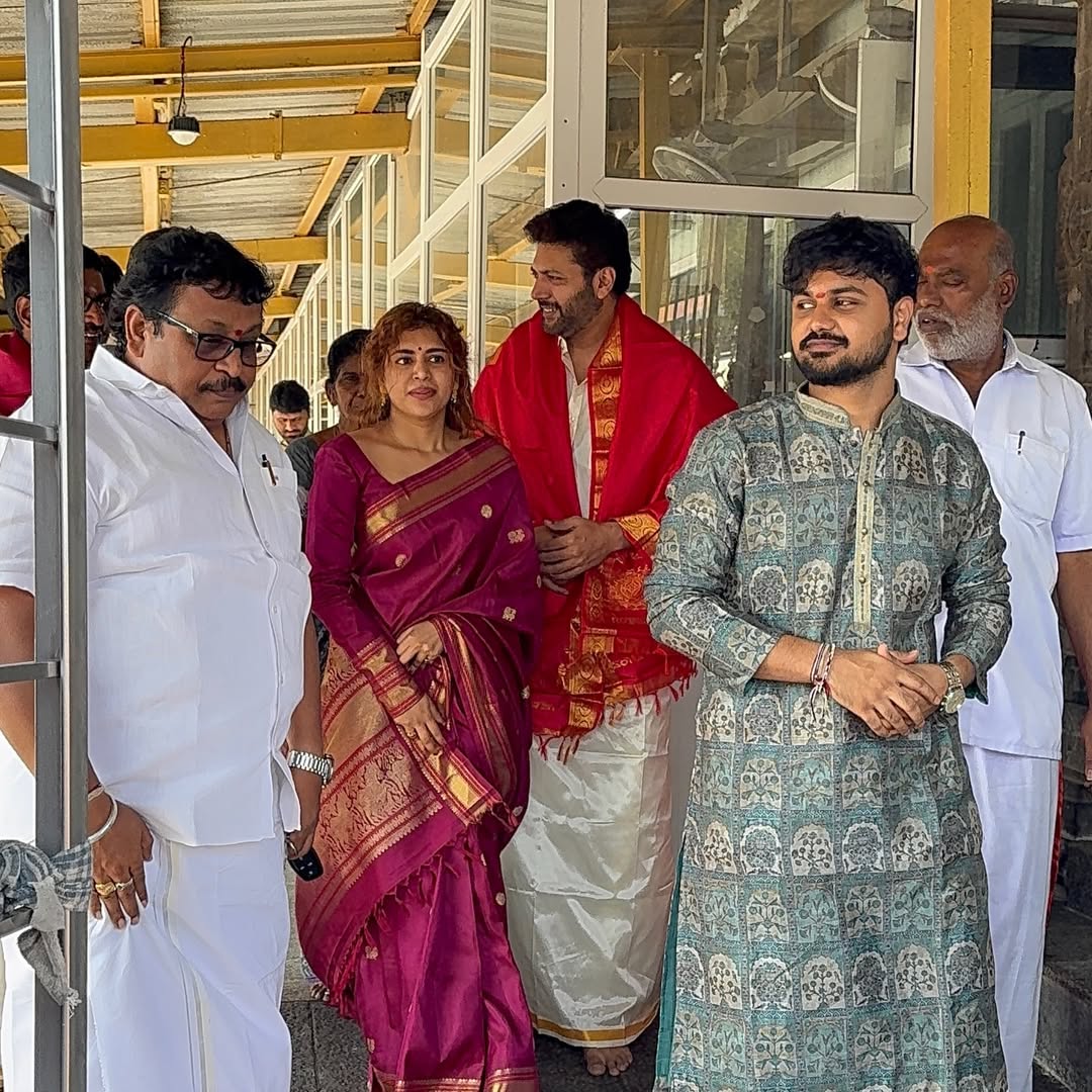 Ravi Mohan and Keneesha at Tirupati