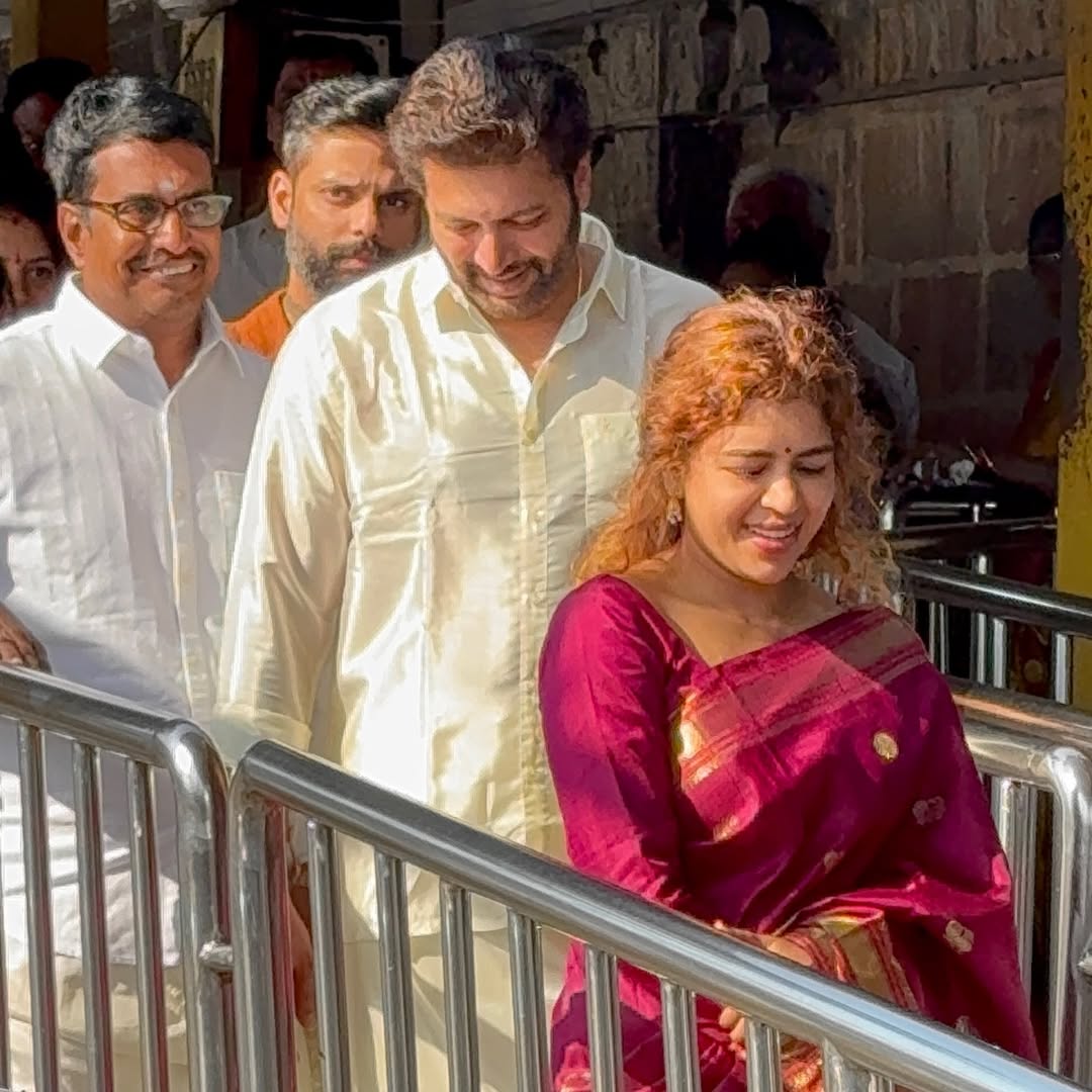 Ravi Mohan and Keneesha at Tirupati
