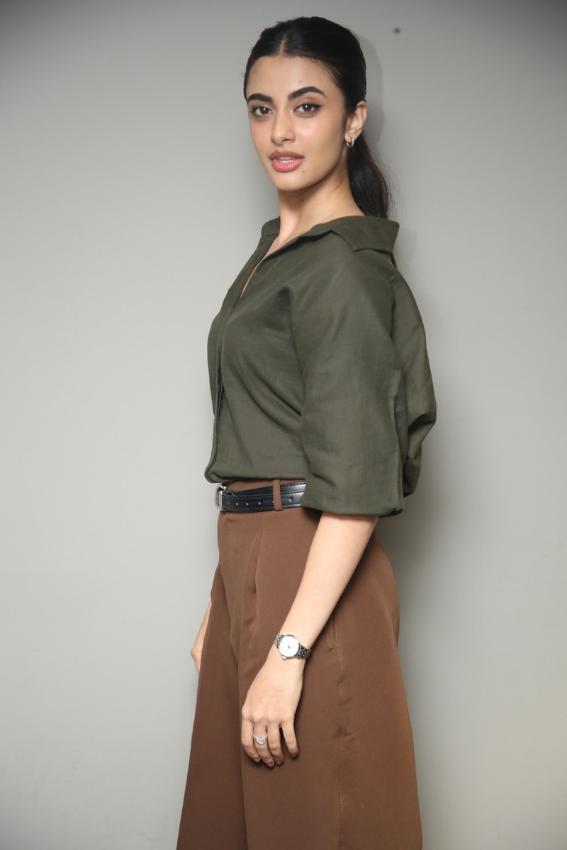Rhea Singha khaki shirt brown trousers power look