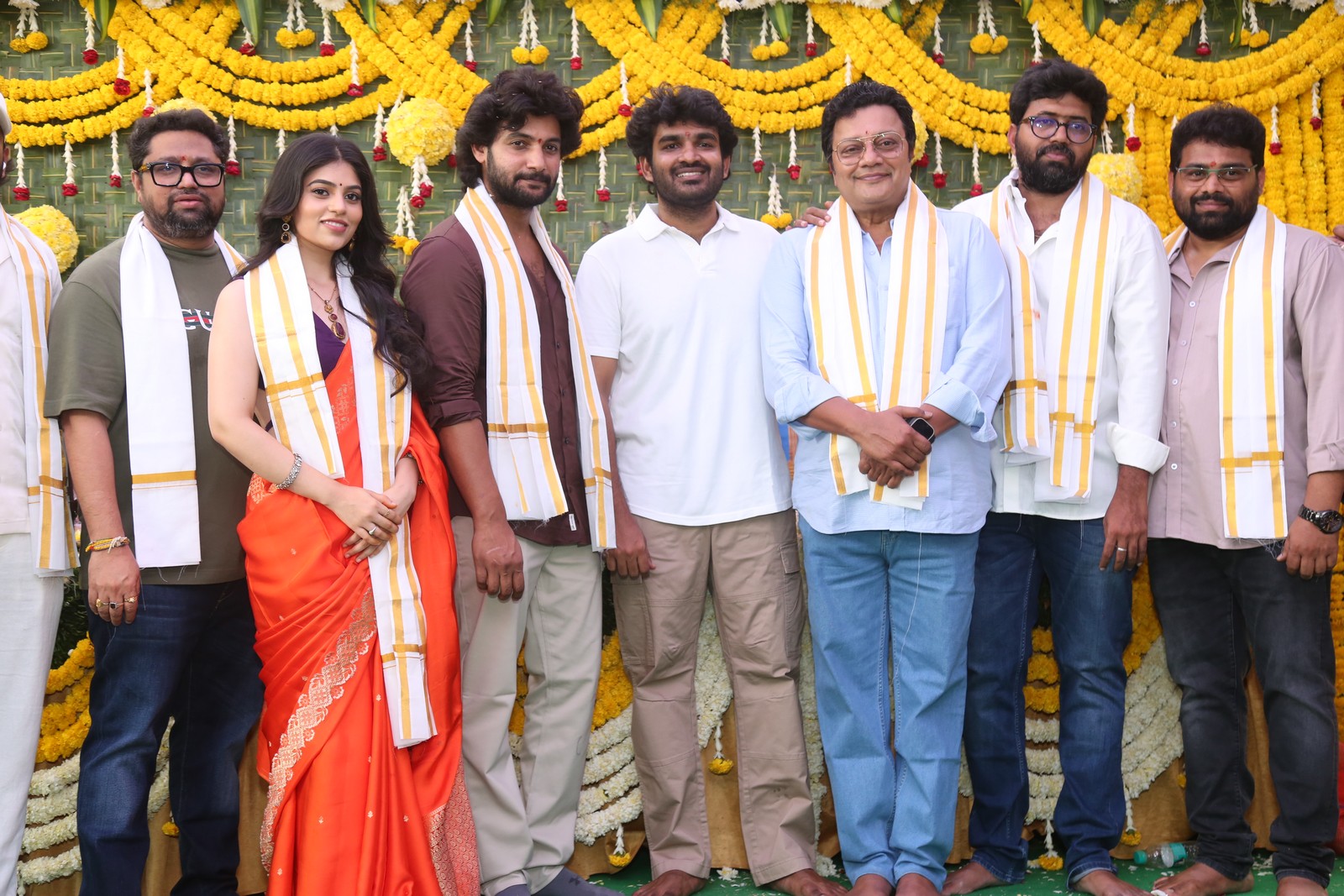 Saira Banu production team group pose