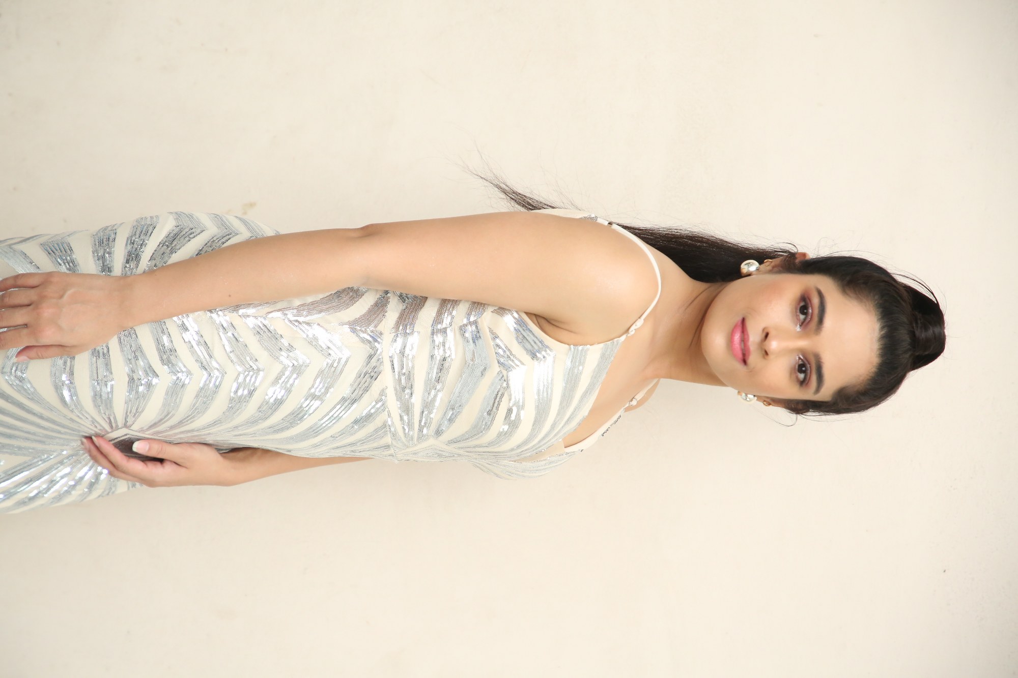 Sanchi Kashyap radiant sequin dress elegant sleek fashion pose