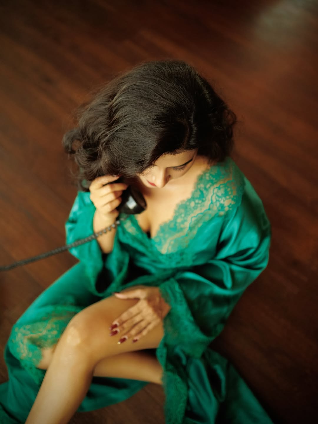 Shilpa Manjunath satin lace glamorous look