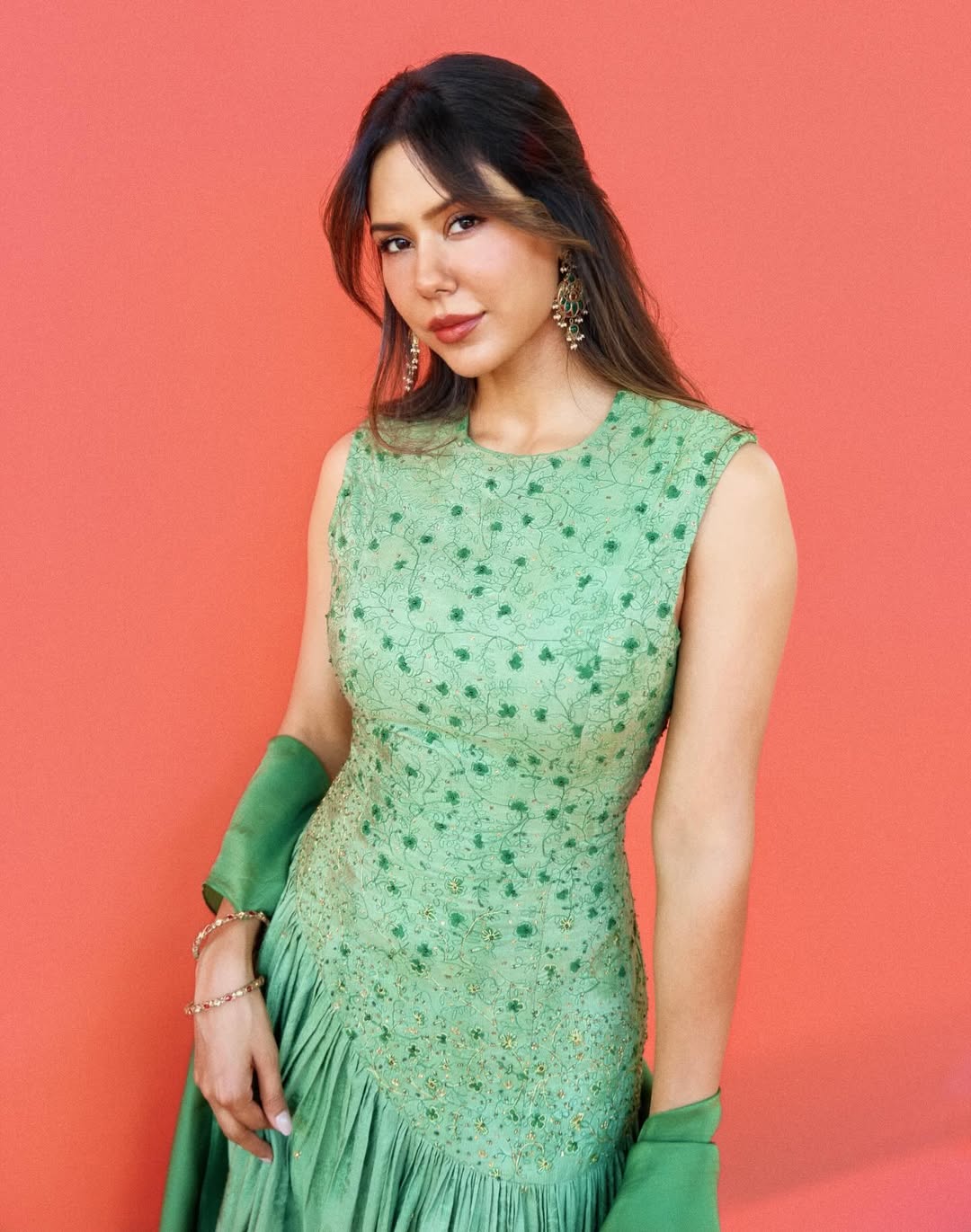 Sonam Bajwa stylish green statement stunning appearance