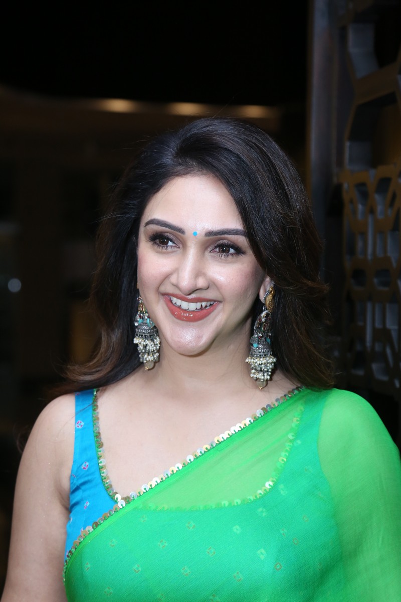 Sridevi Vijaykumar in a vibrant saree blending traditional elegance with modern styling.