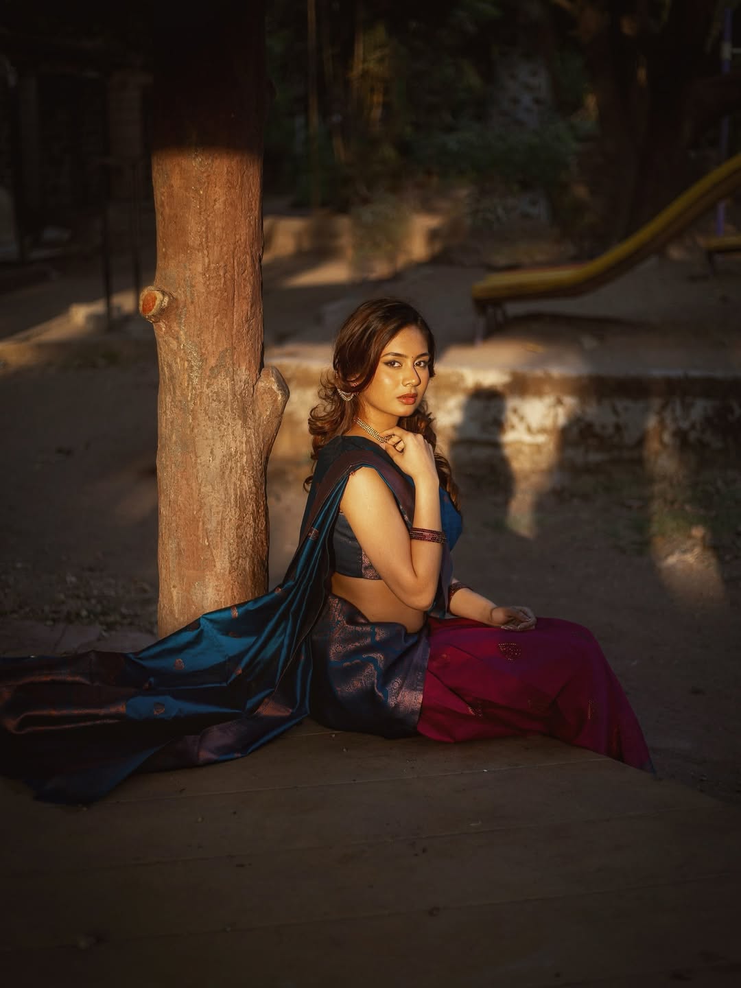 Srushti Bannatti in sophisticated stylish traditional attire