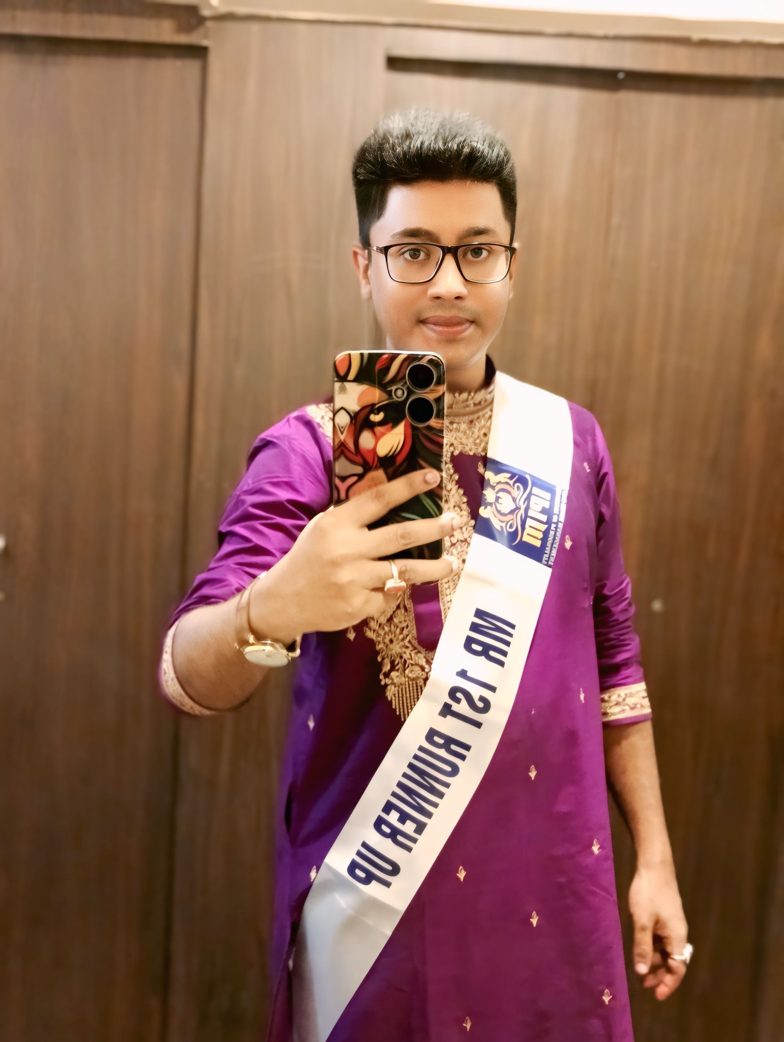 Susovan Sonu Roy sash confident smile regal presence