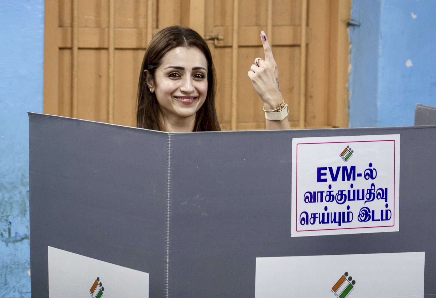 Trisha Krishnan Captured While Voting