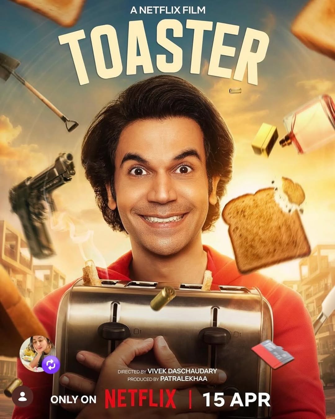 Toaster official poster RajKummar Rao Sanya Malhotra
